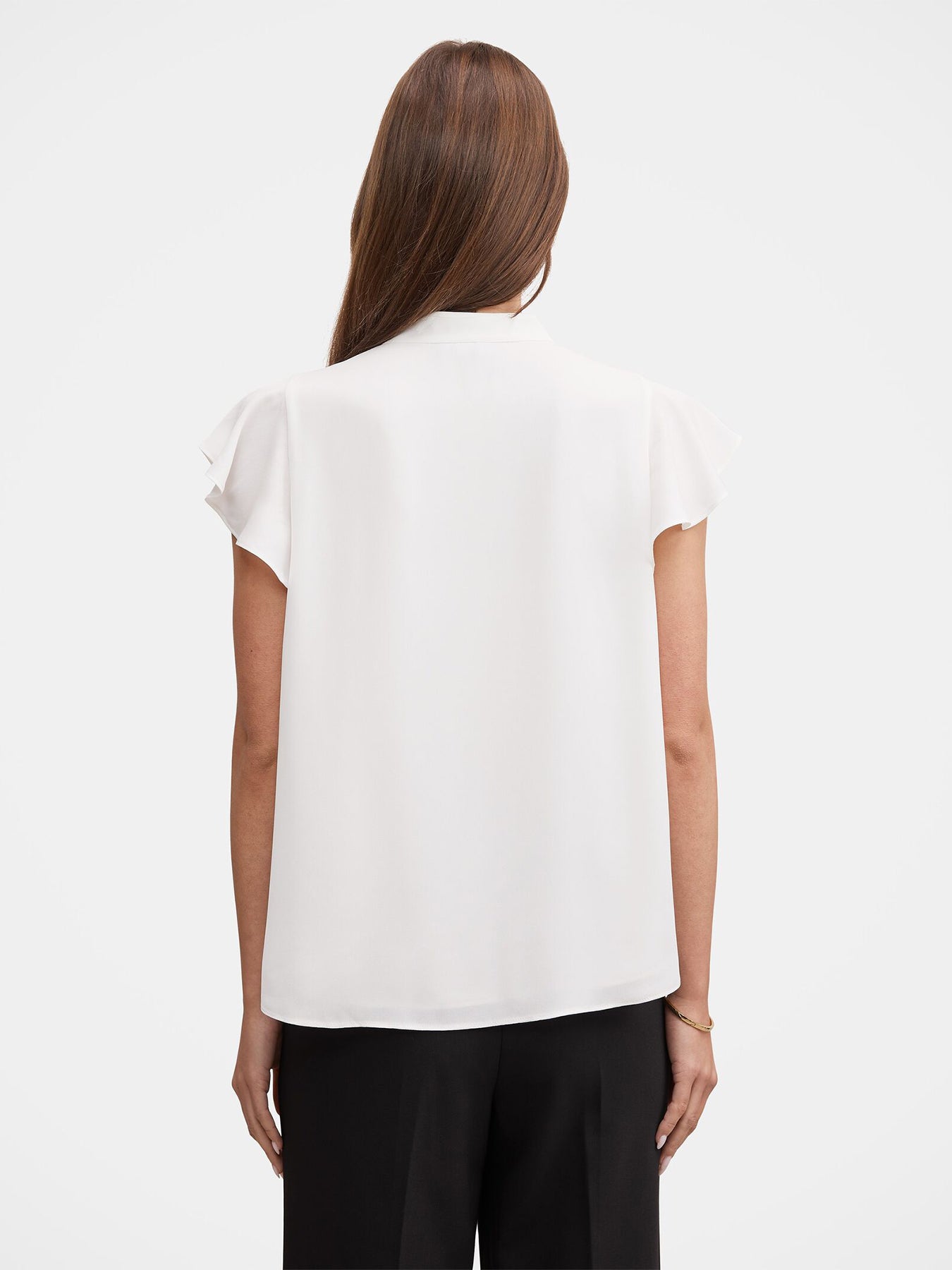 Jennie Flutter Sleeve Blouse White