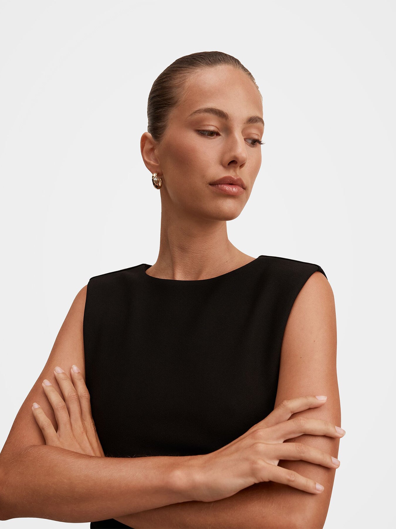 Emilia 2-in-1 Pleated Midi Dress Black