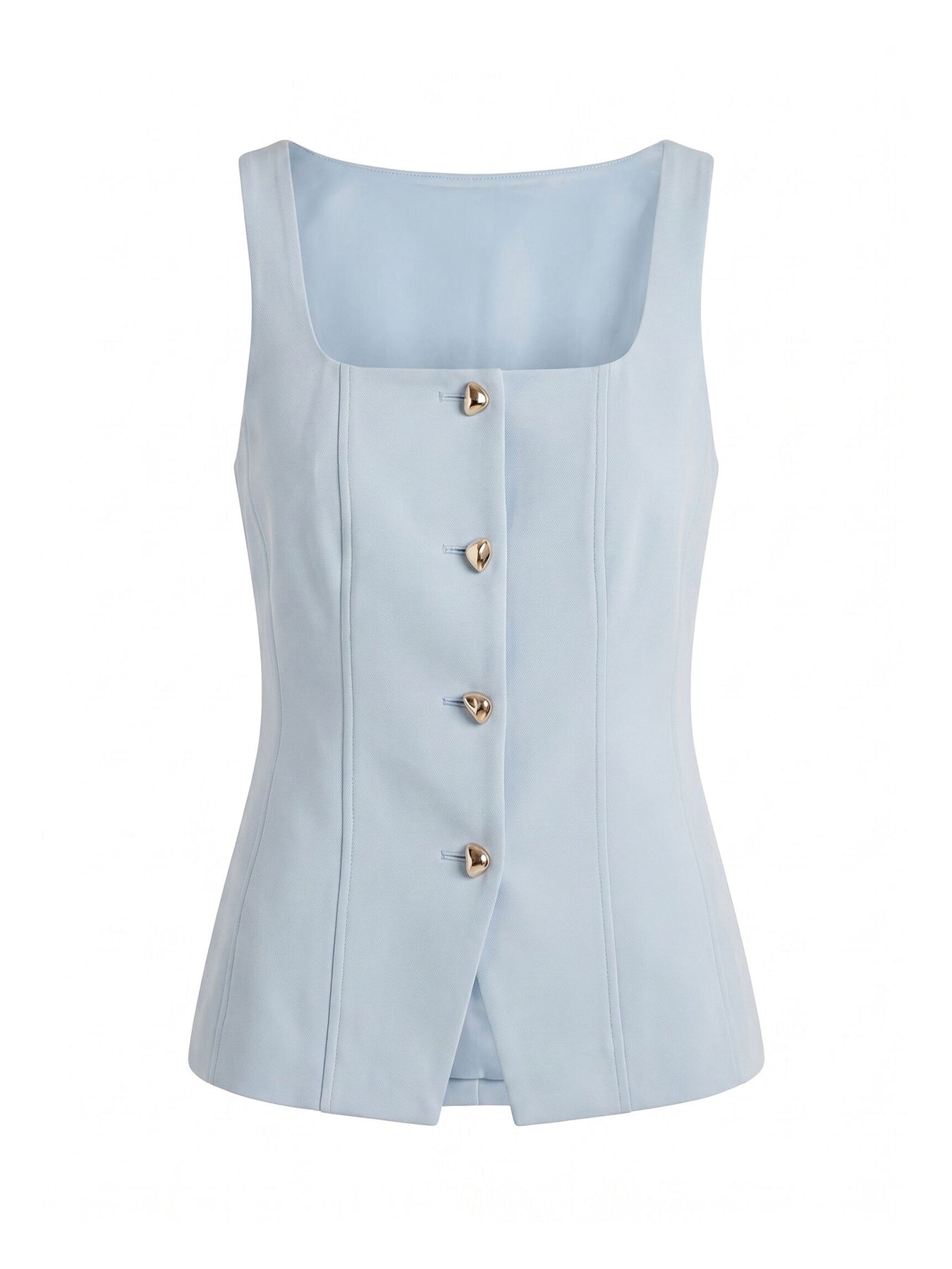 Lee Square Neck Waistcoat Blue