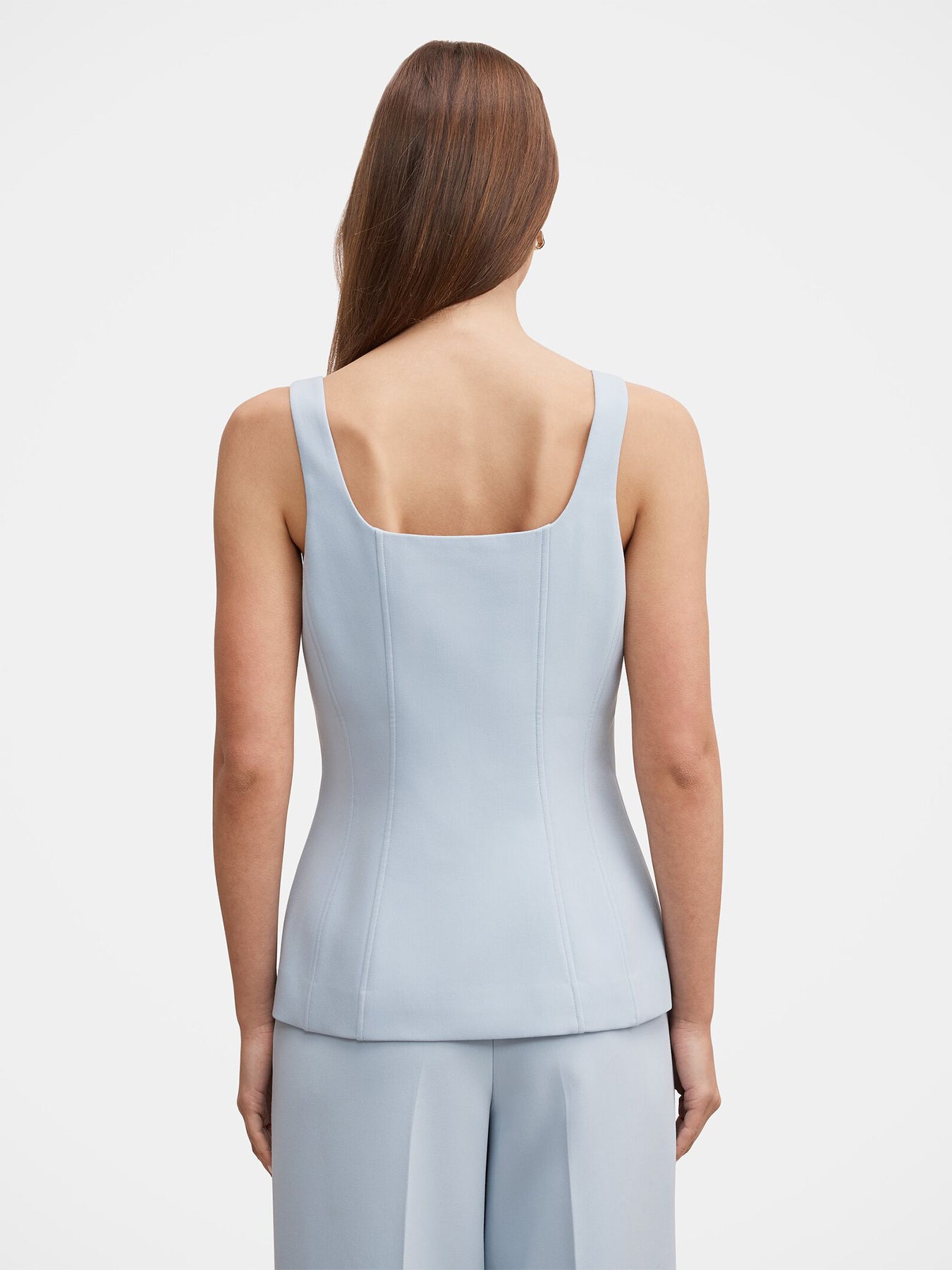 Lee Square Neck Waistcoat Blue