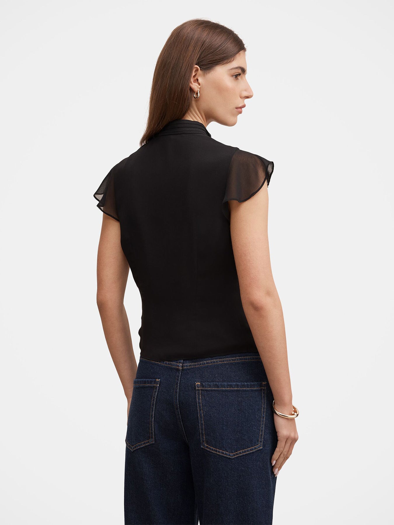 Eden Keyhole Blouse Black