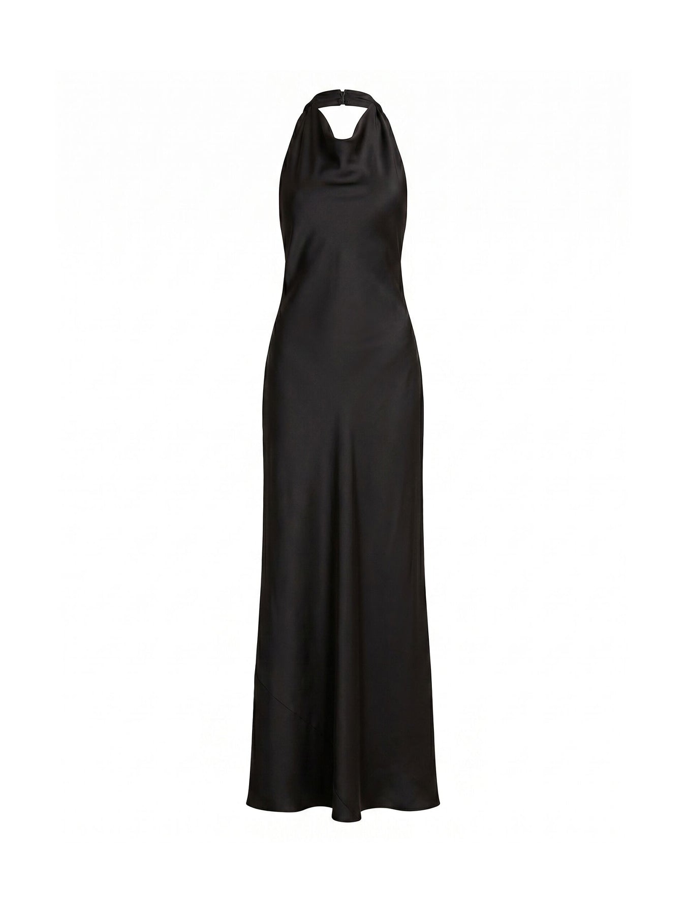 Drew Halter Neck Back Tie Maxi Dress Black