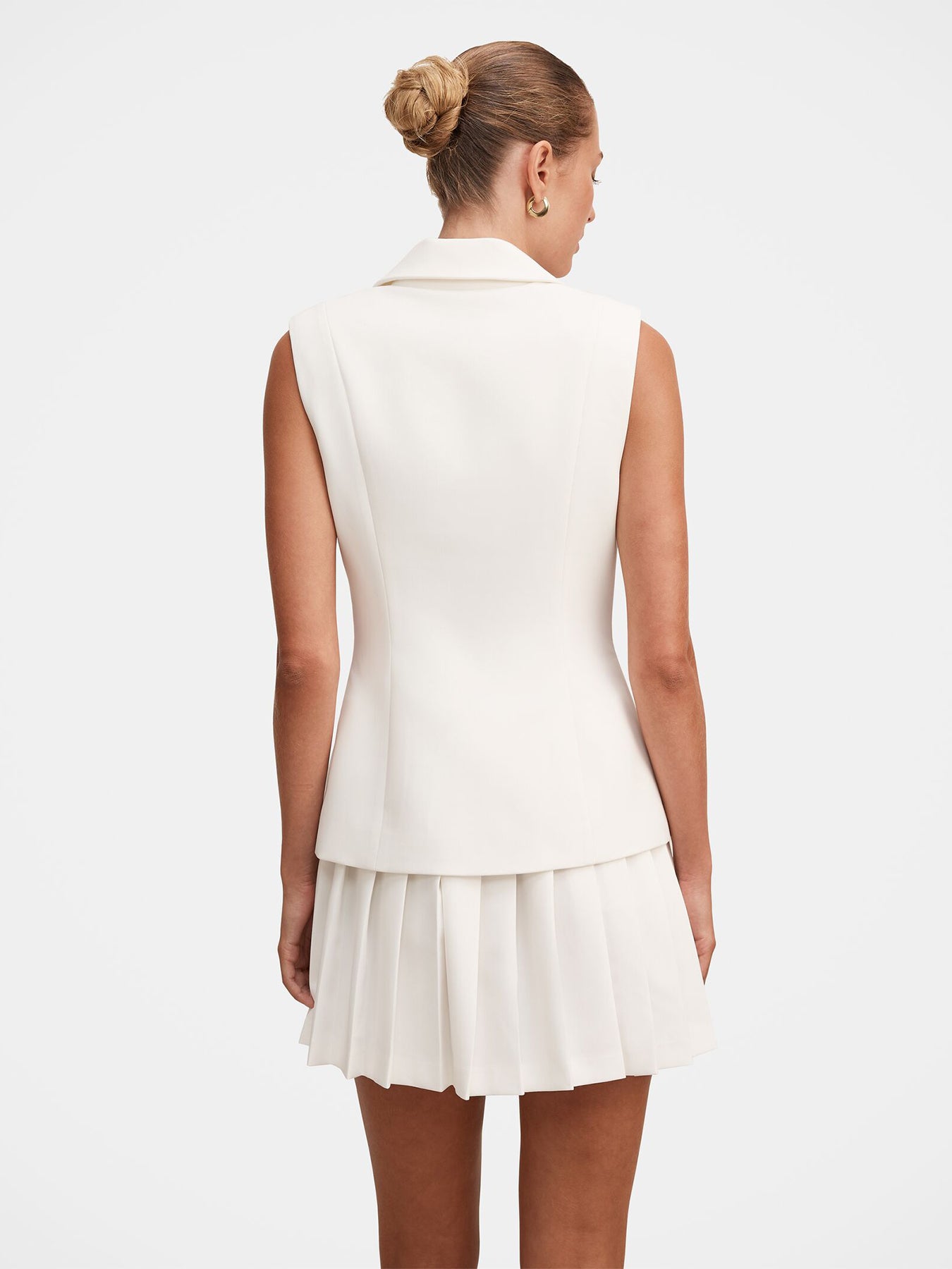 Lucy Sleeveless Blazer Mini Dress White