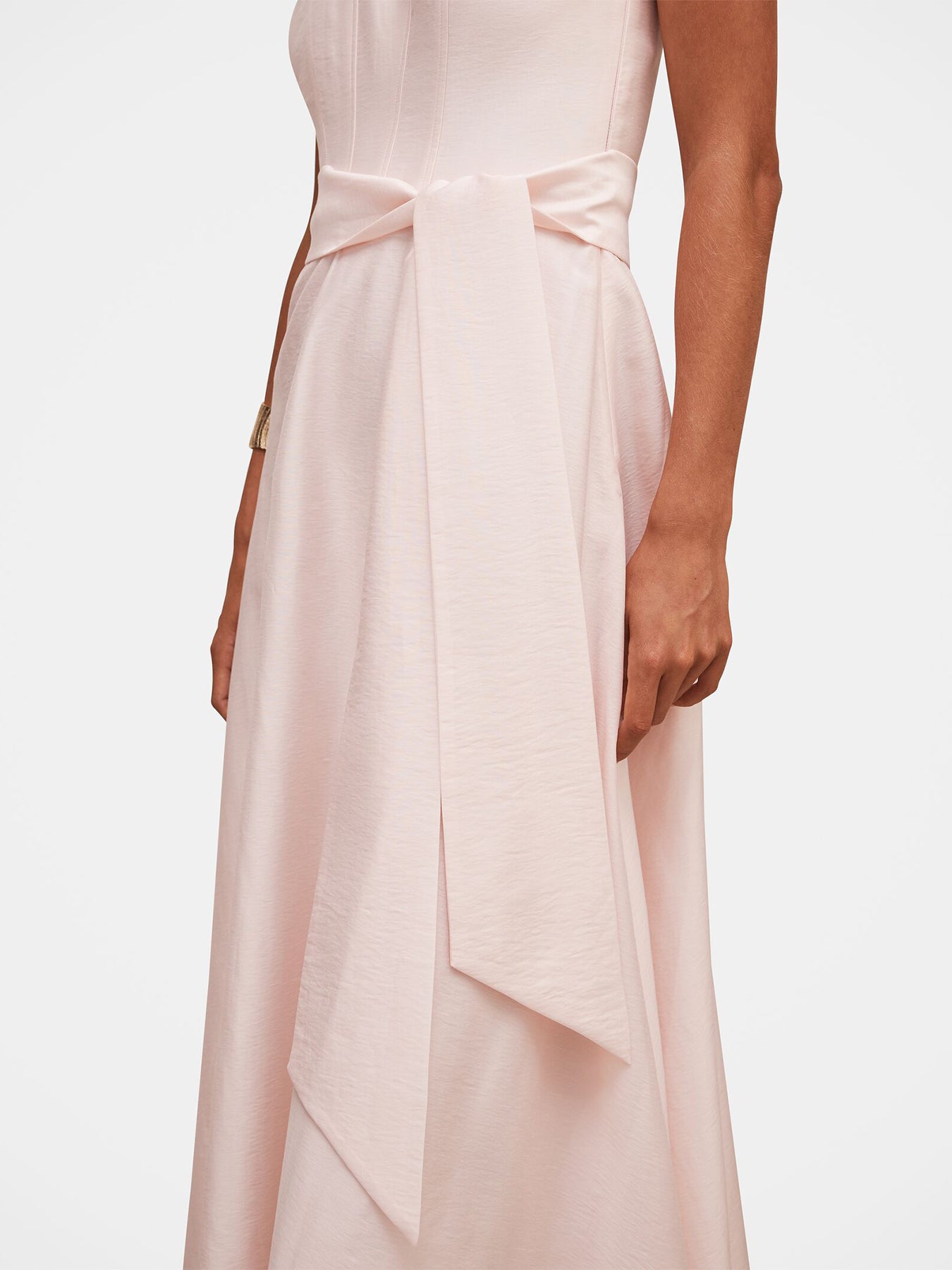 Daniella Strapless Midi Dress Pink