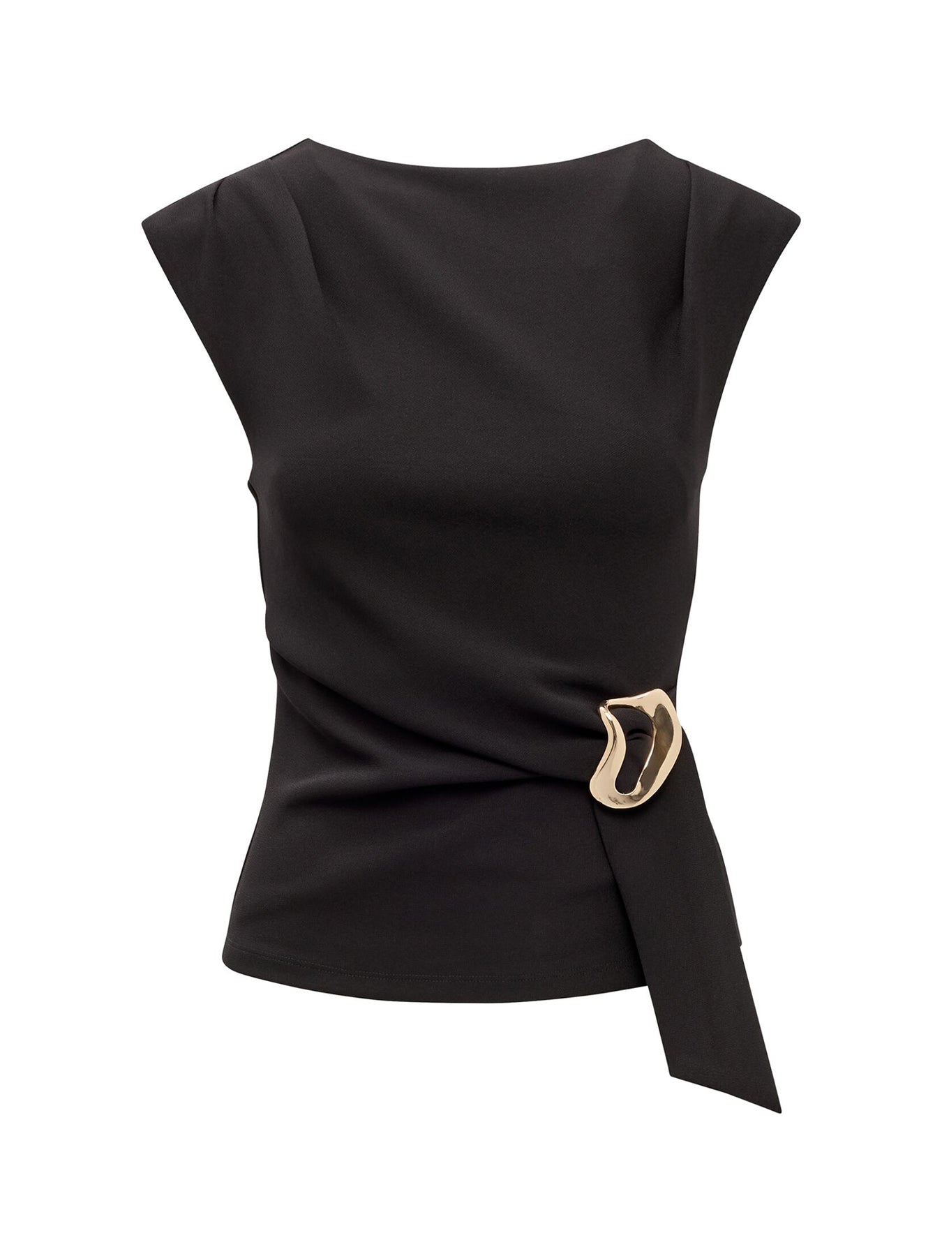 Serena Hardware Detail Blouse Black