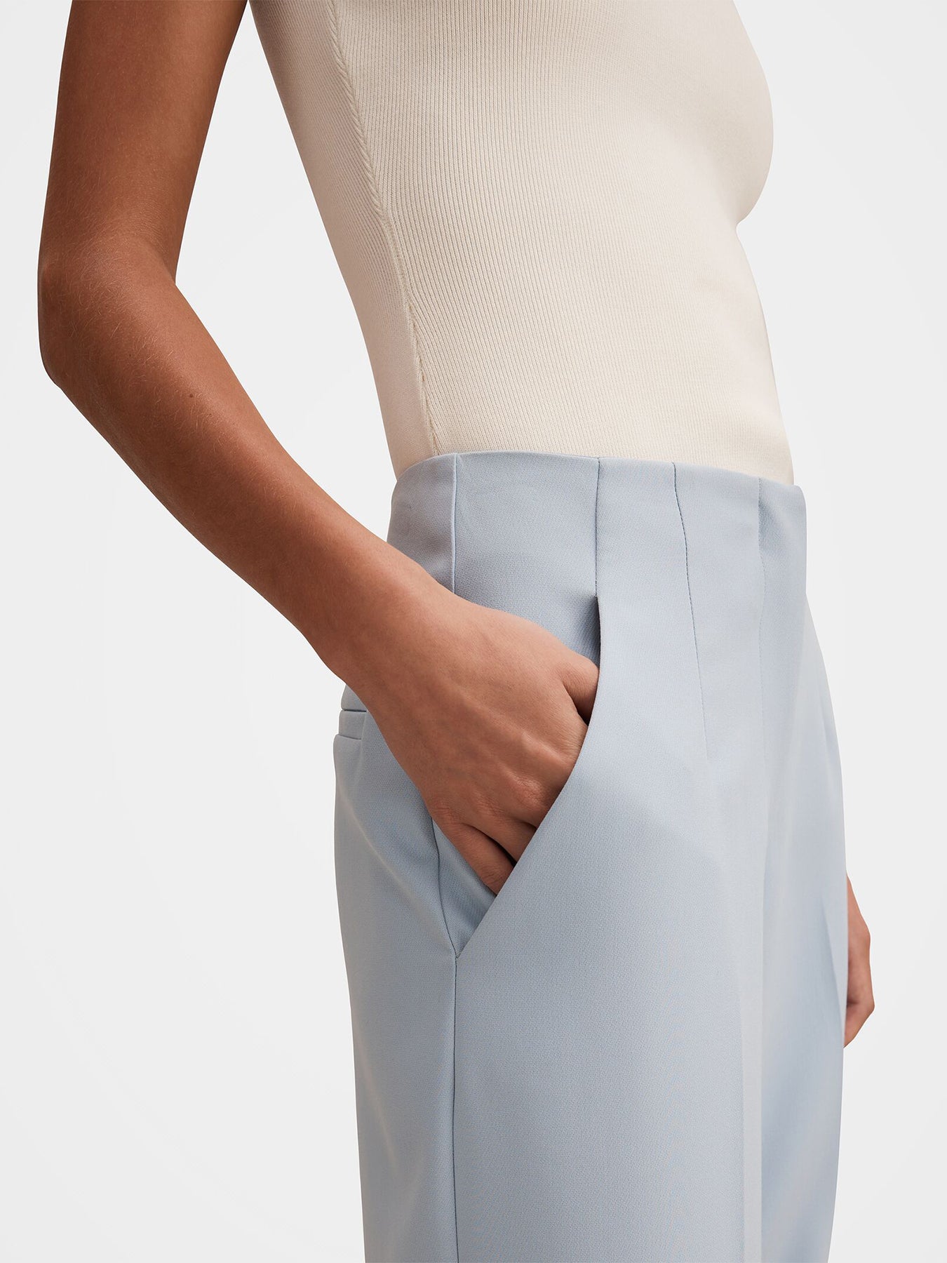 Lee Wide Leg Trousers Blue
