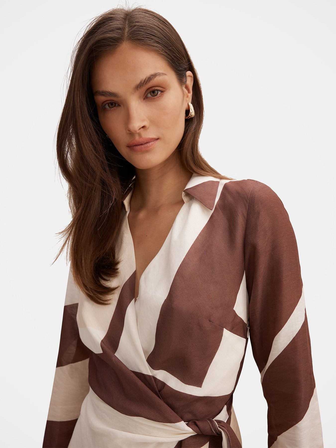Angelina Tie Midi Dress Multi