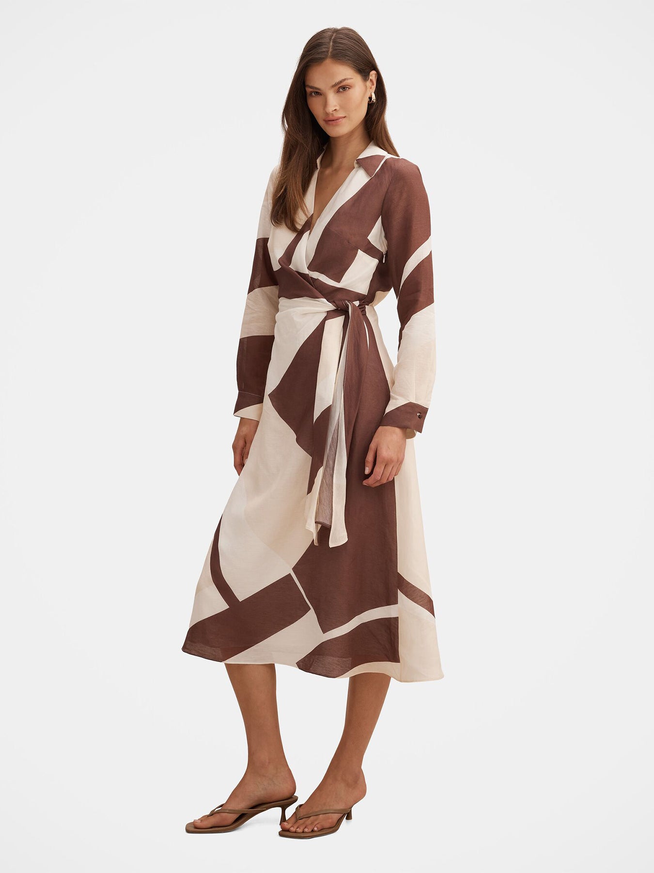 Angelina Tie Midi Dress Multi
