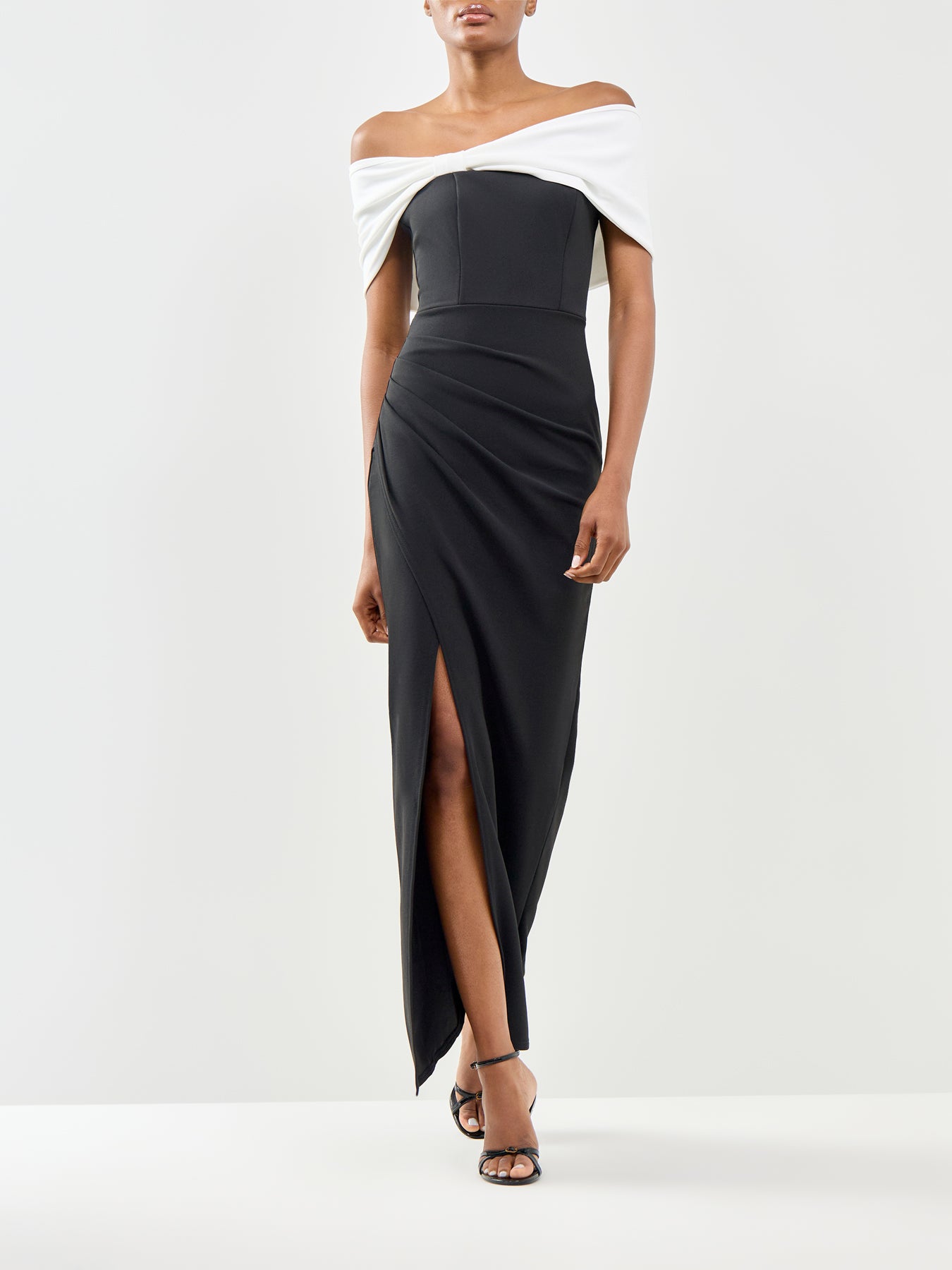 Eva Off The Shoulder Maxi Dress Black