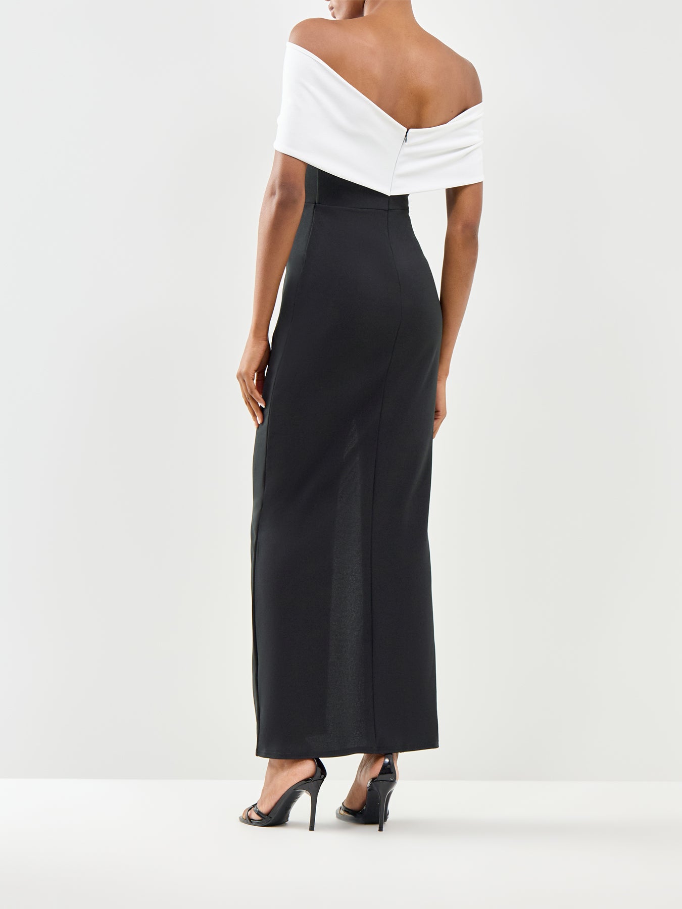 Eva Off The Shoulder Maxi Dress Black