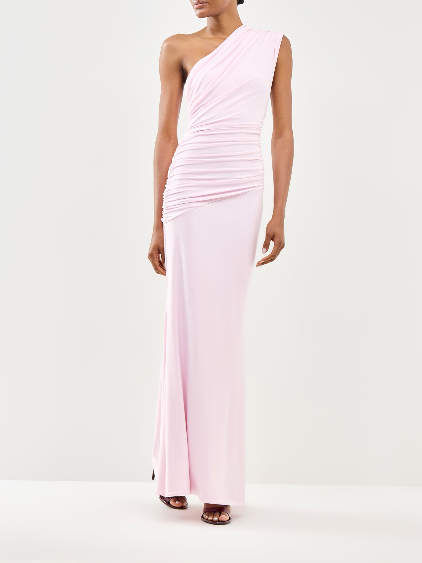 Mardi One Shoulder Gown Pink