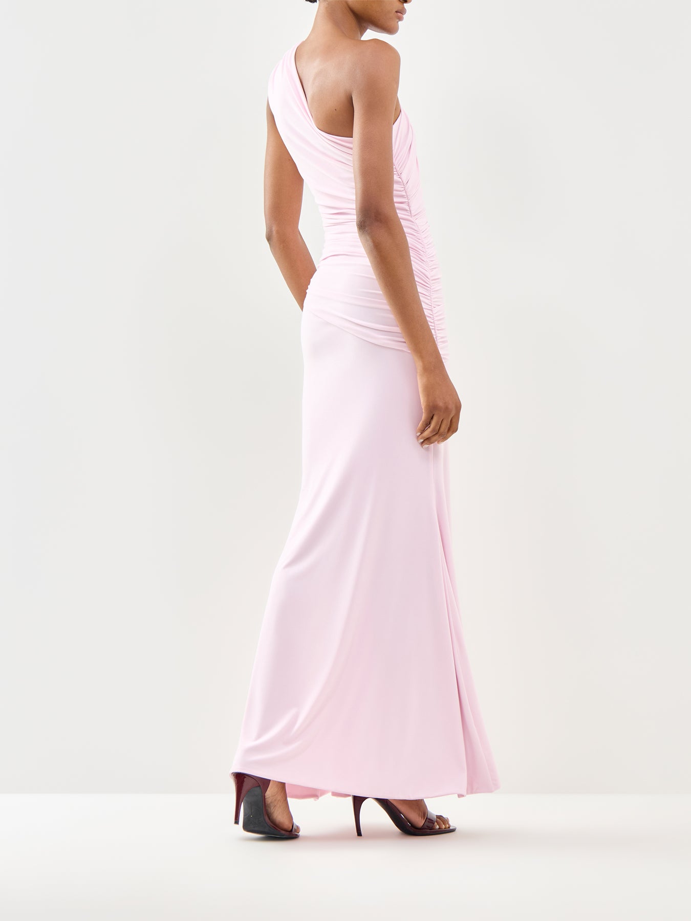 Mardi One Shoulder Gown Pink
