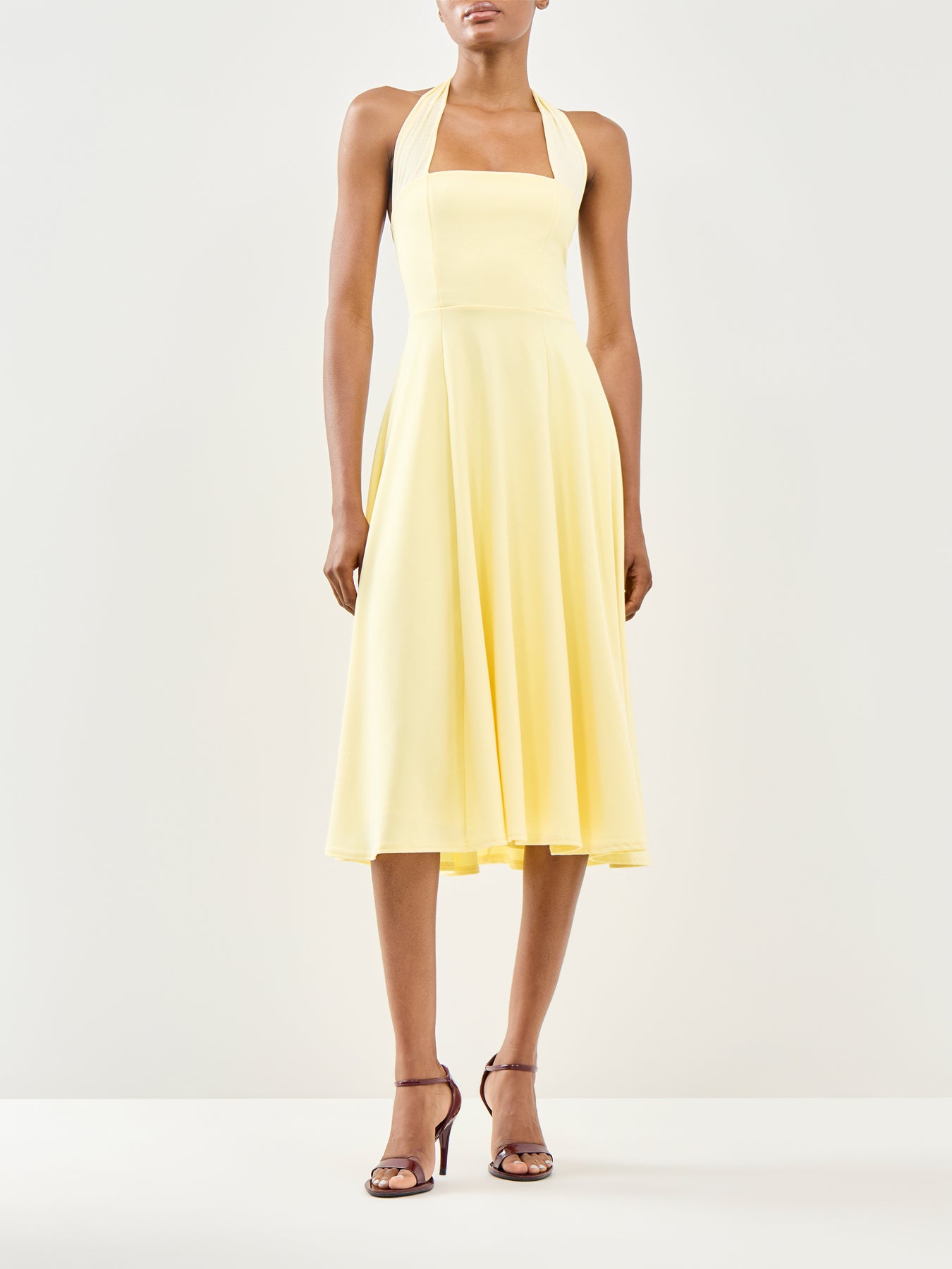 Auburn Midi Skater Dress Yellow