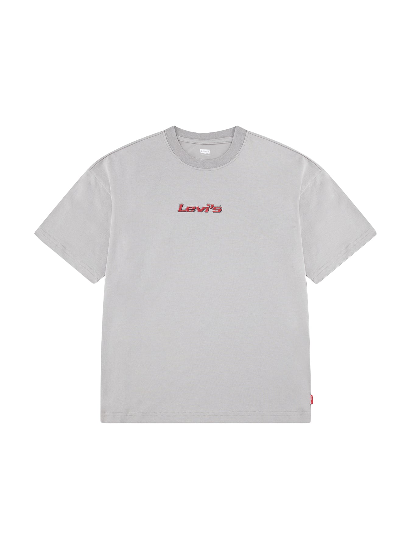 Boys Pixelated Bear T-Shirt Grey