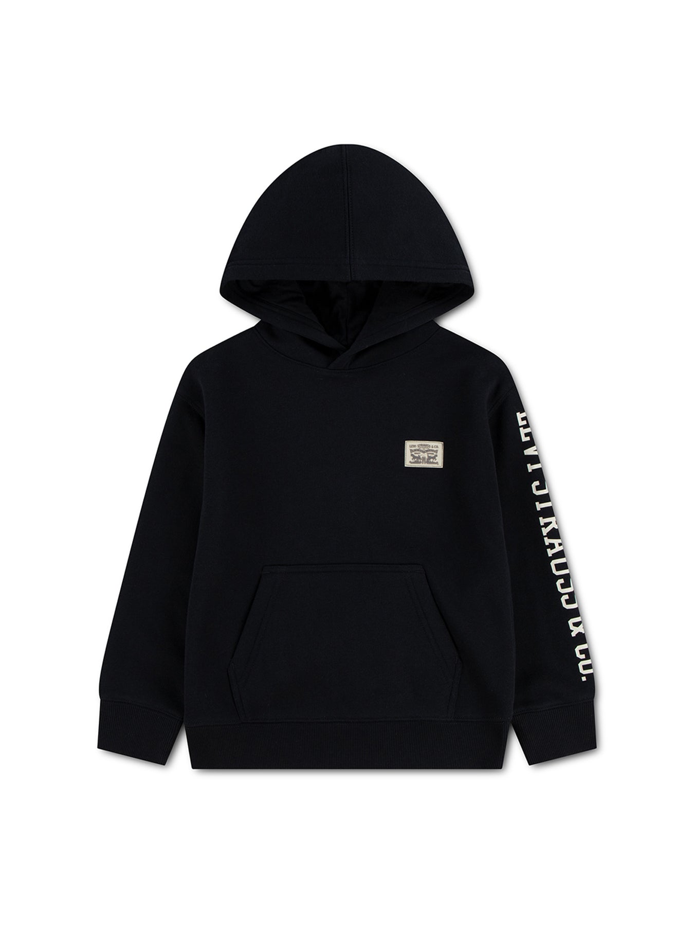 Boys Sleeve Hit Hoodie Black