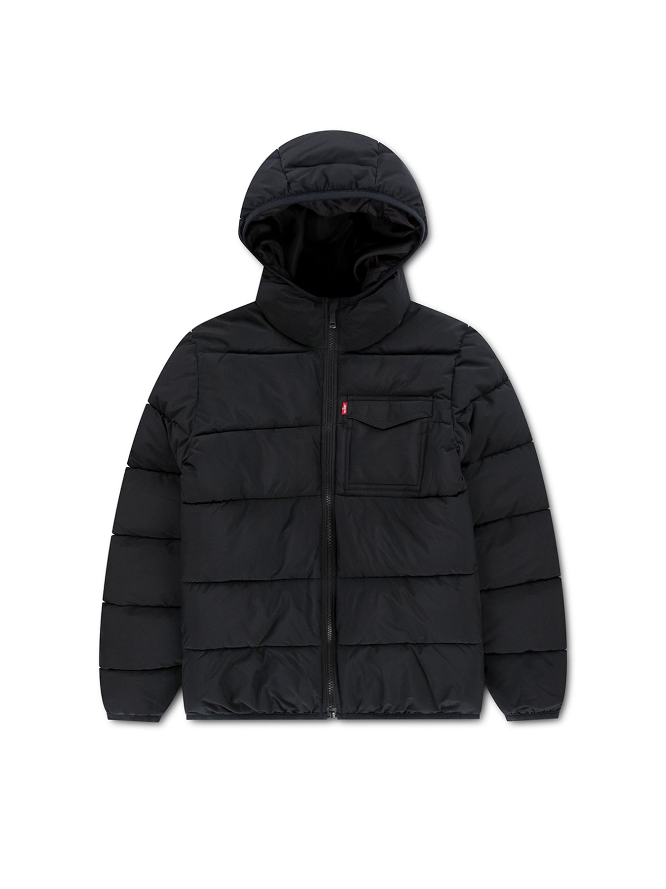 Boys Medium Weight Puffer Jacket Black