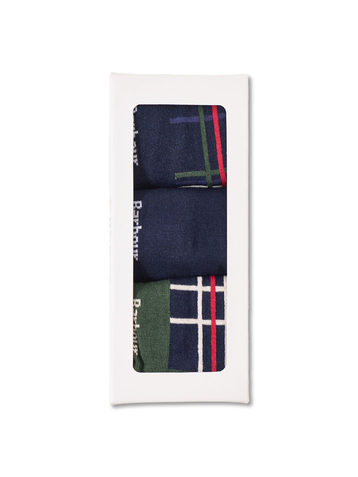 Cotton Blend Tartan Socks Gift Box - Evergreen