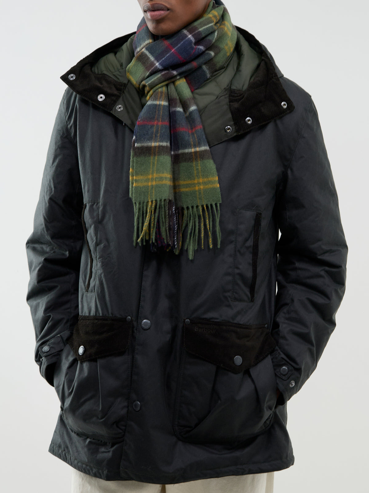 Lambswool & Cashmere Tartan Scarf - Classic Tartan
