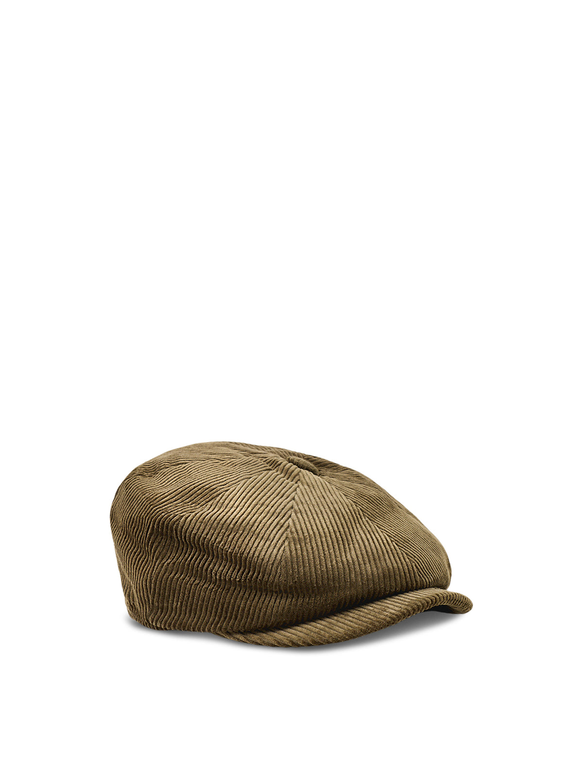 Cotton Corduroy Westdale Baker Boy Cap - Olive