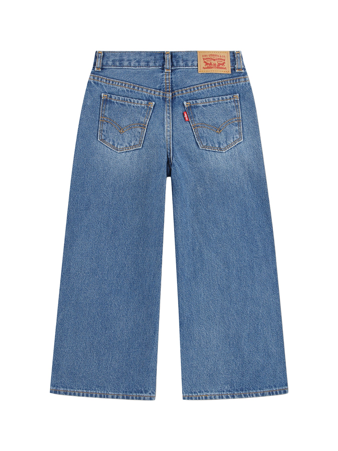 Embroidered High-Rise Baggy Cotton Jeans