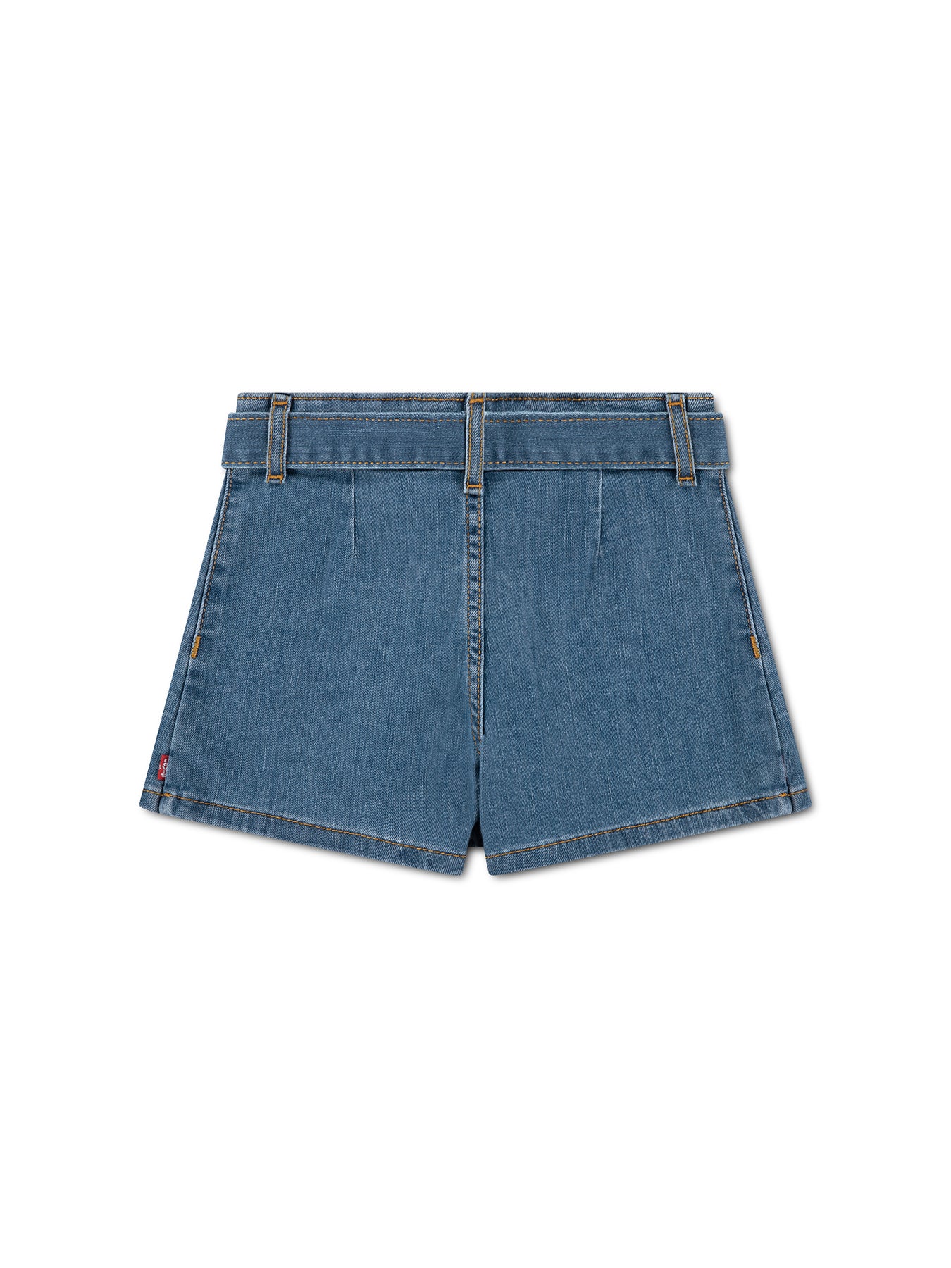 Pleated Cotton-Blend Skort With Belt