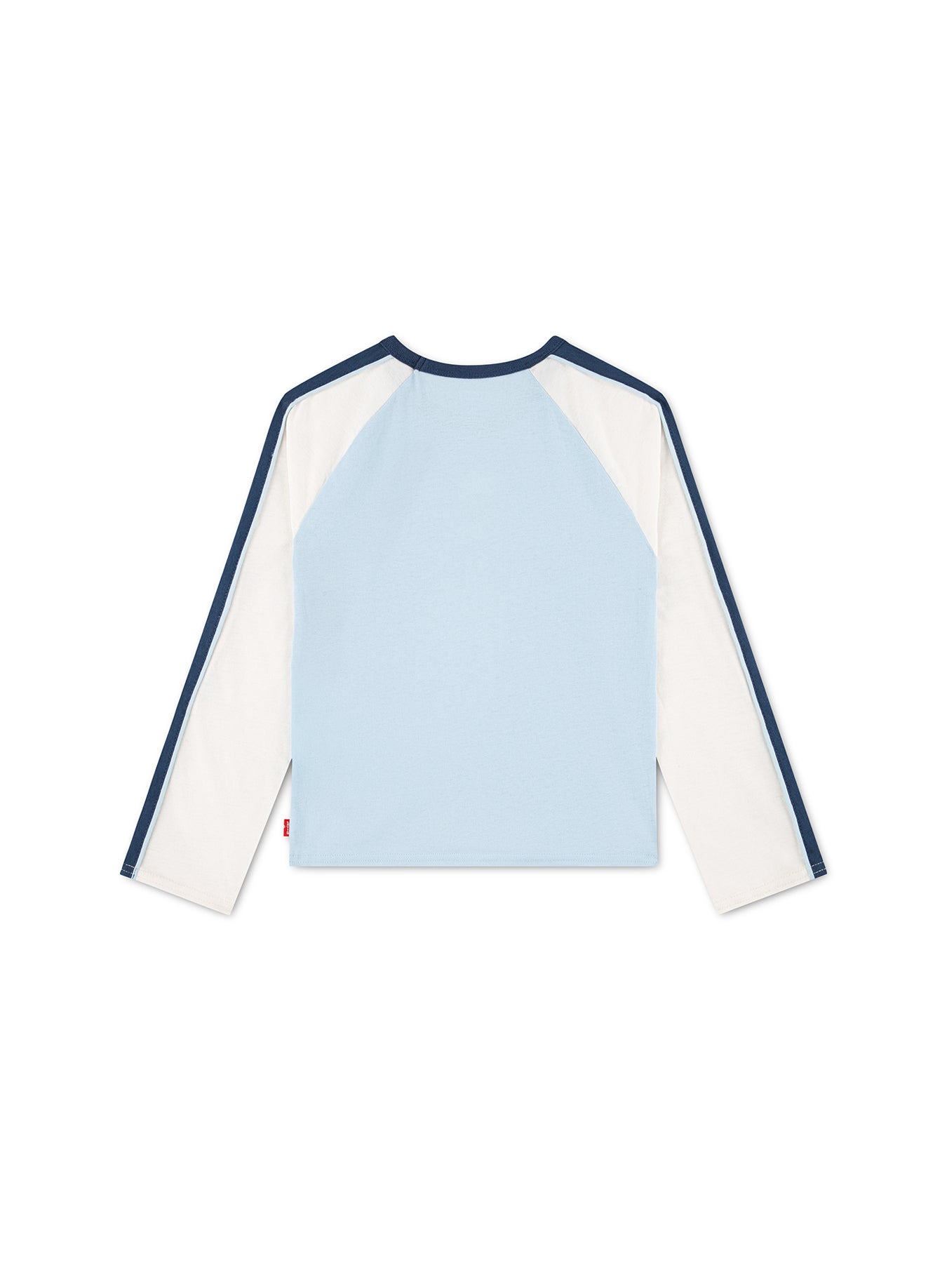 Baseball Long-Sleeved Cotton-Blend Top Blue