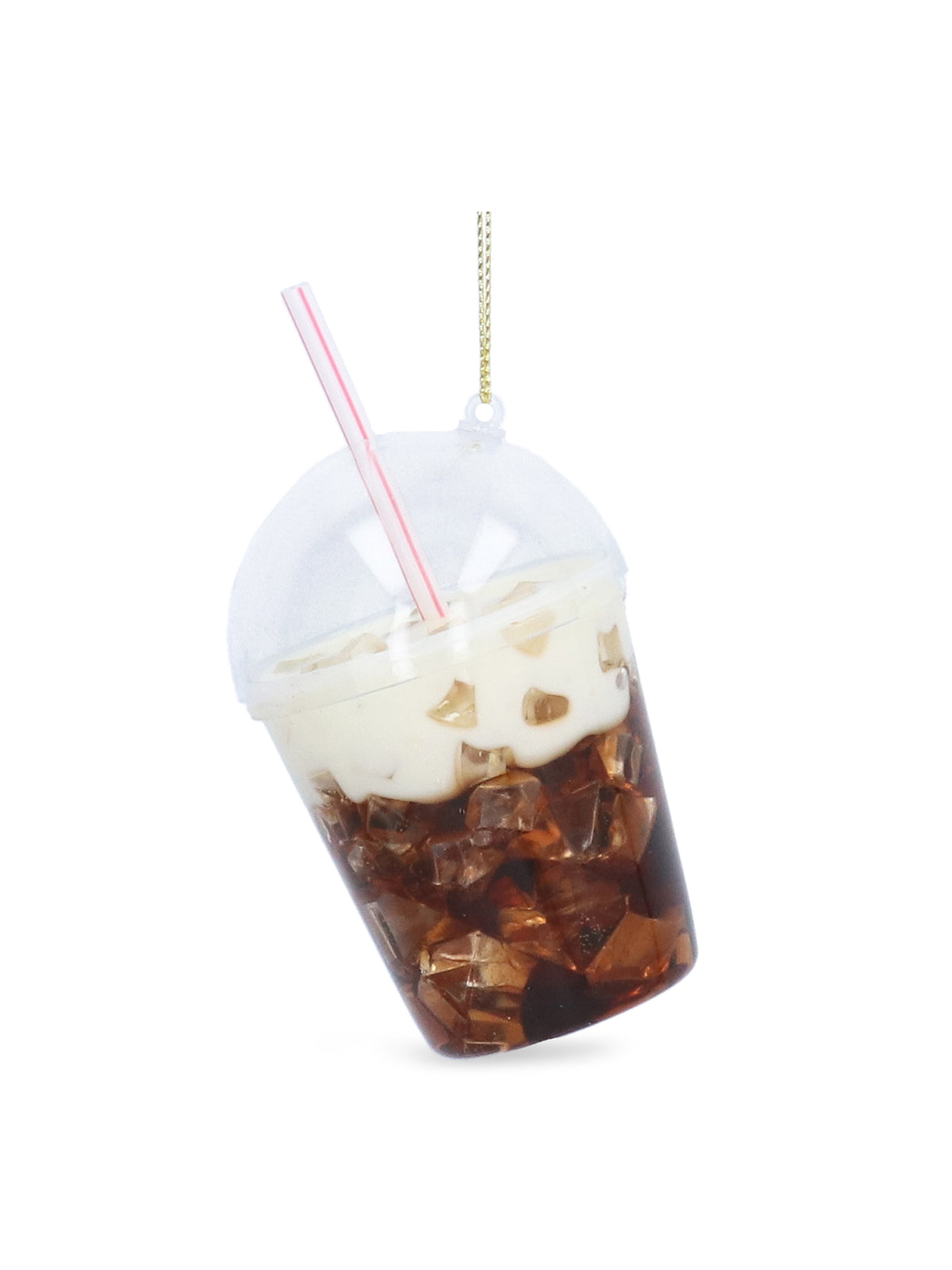 Iced Coffee Glass Christmas Hanging Decoration 12cm