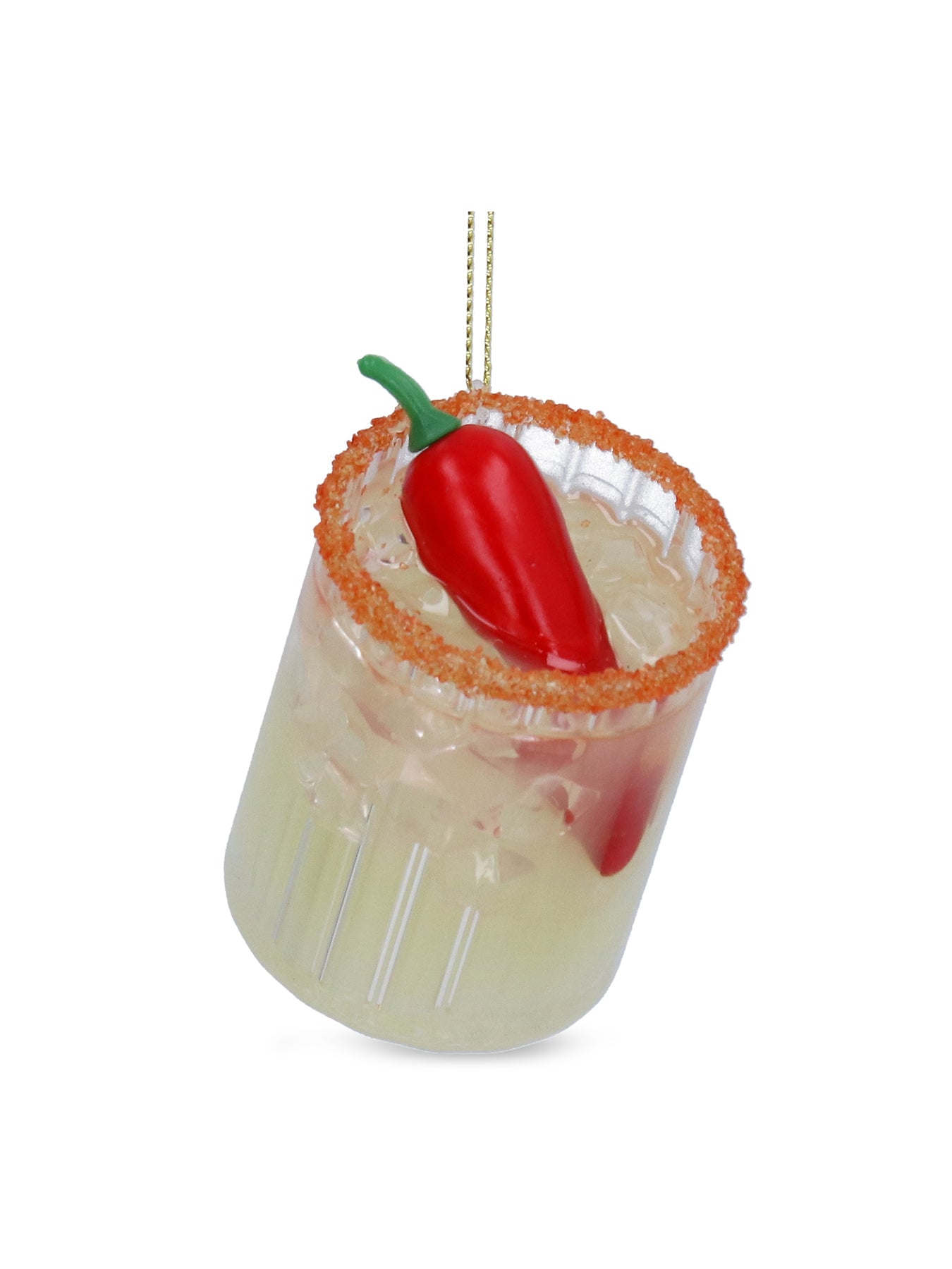 Spicy Picante Cocktail Glass Christmas Hanging Decoration 7cm