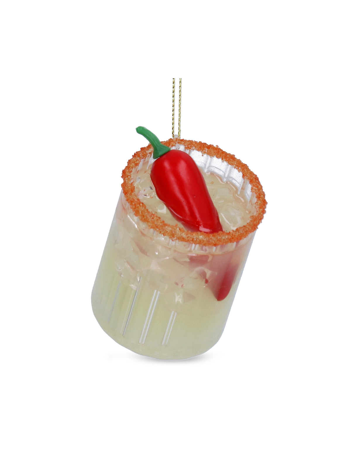Spicy Picante Cocktail Glass Christmas Hanging Decoration 7cm