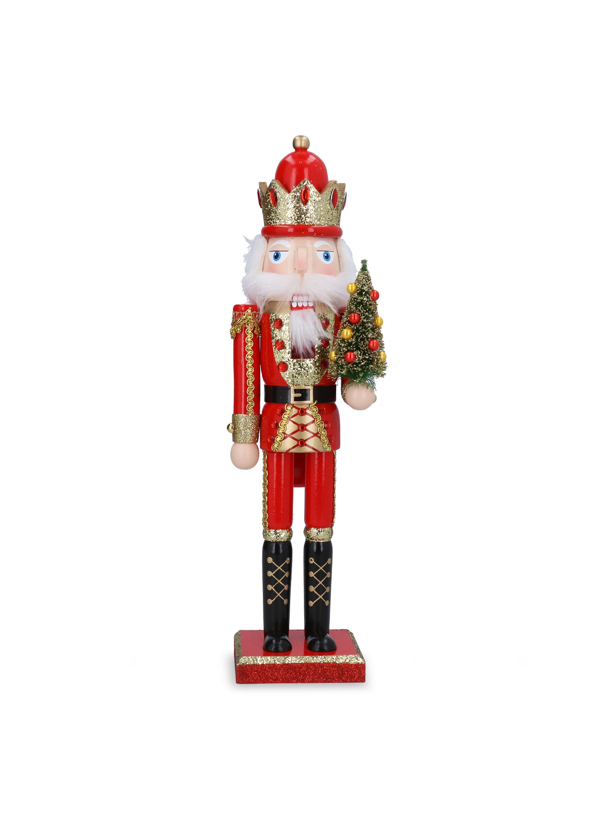 Wood Nutcracker 38cm - Red