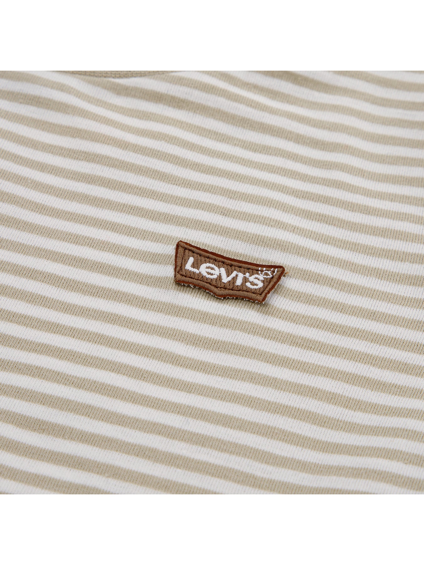 Baby Levi's Striped Long Sleeve T-Shirt Tan