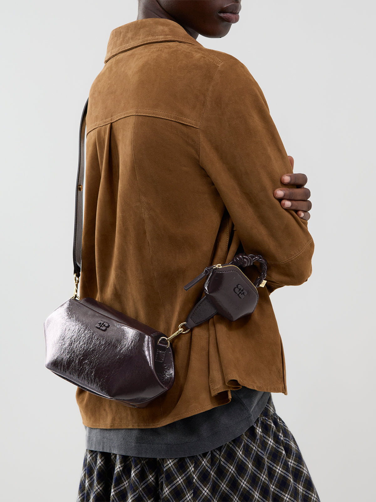 Bou East/West Deep Shine Shoulder Bag - Demitasse