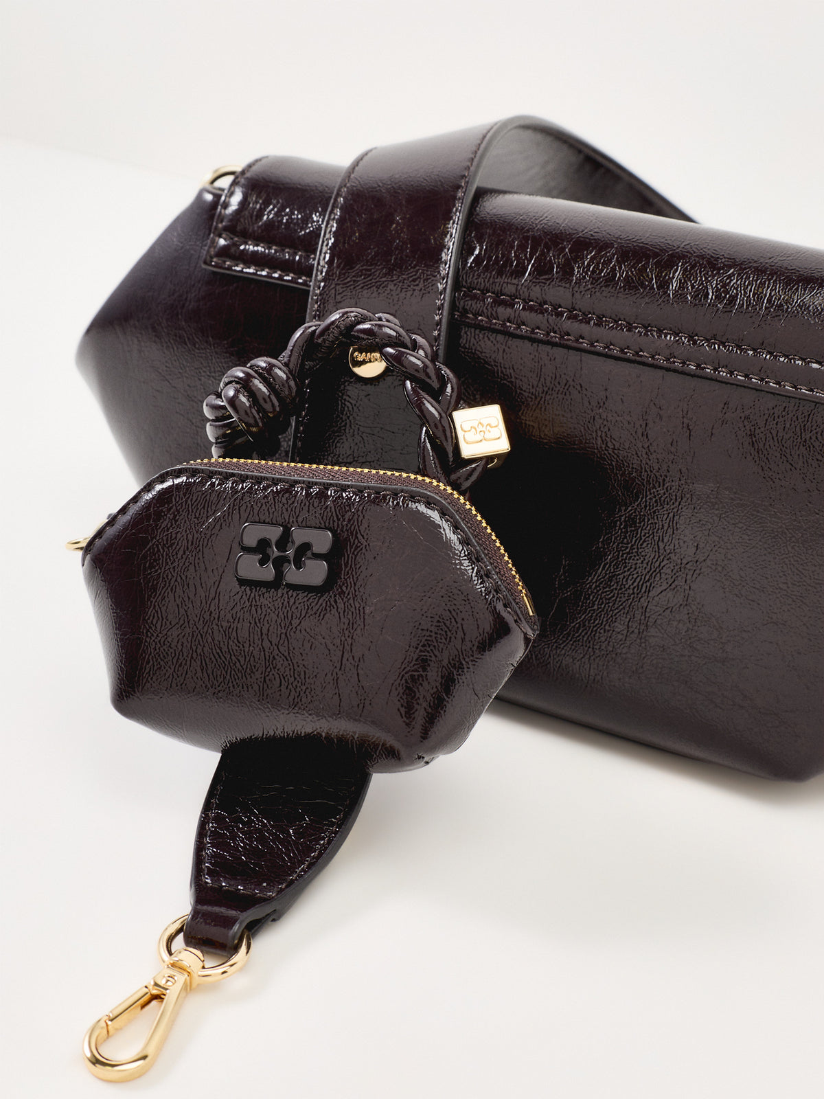 Bou East/West Deep Shine Shoulder Bag - Demitasse