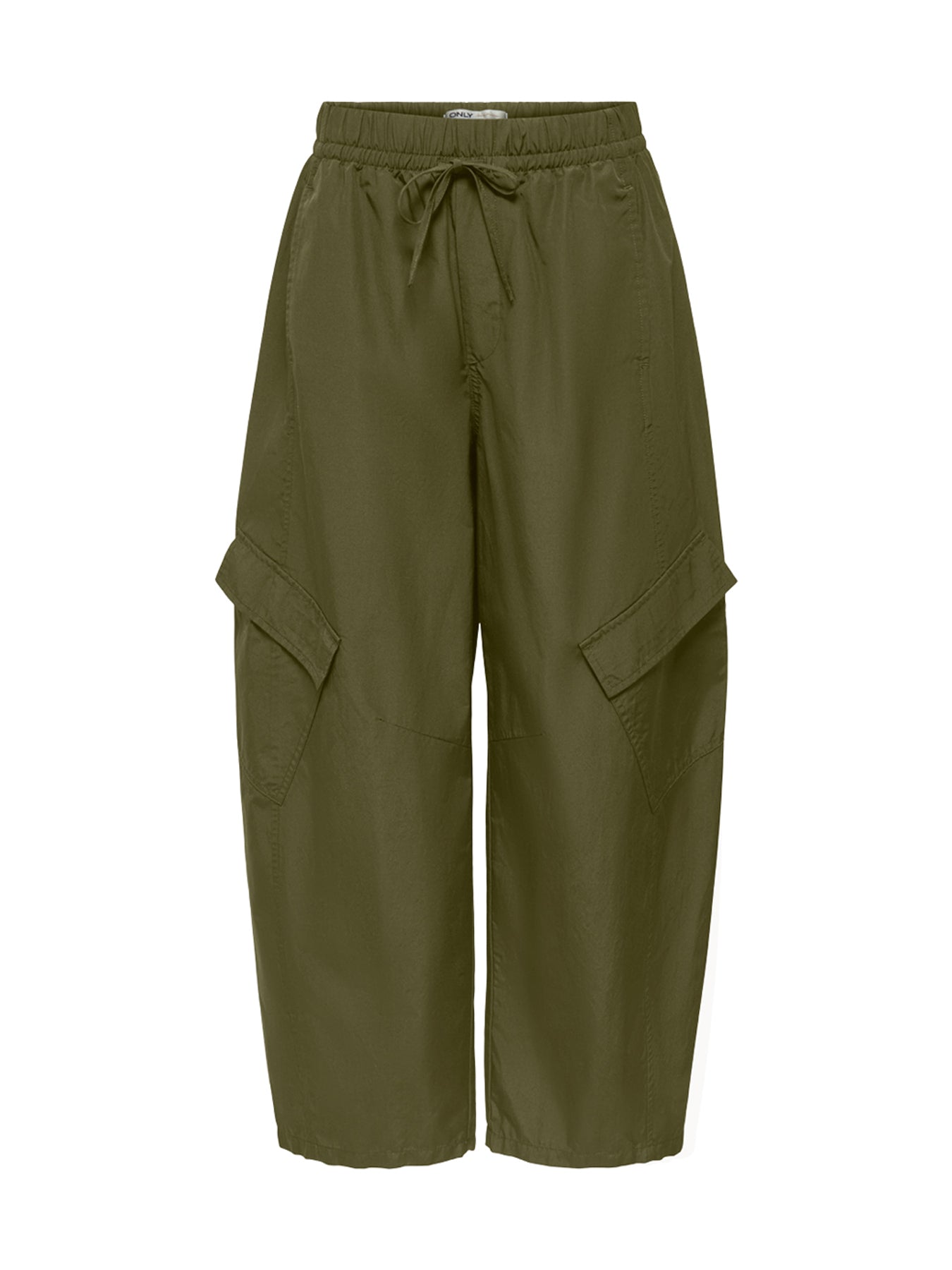 Ayana Mid Rise Barrel Cargo Trousers Green