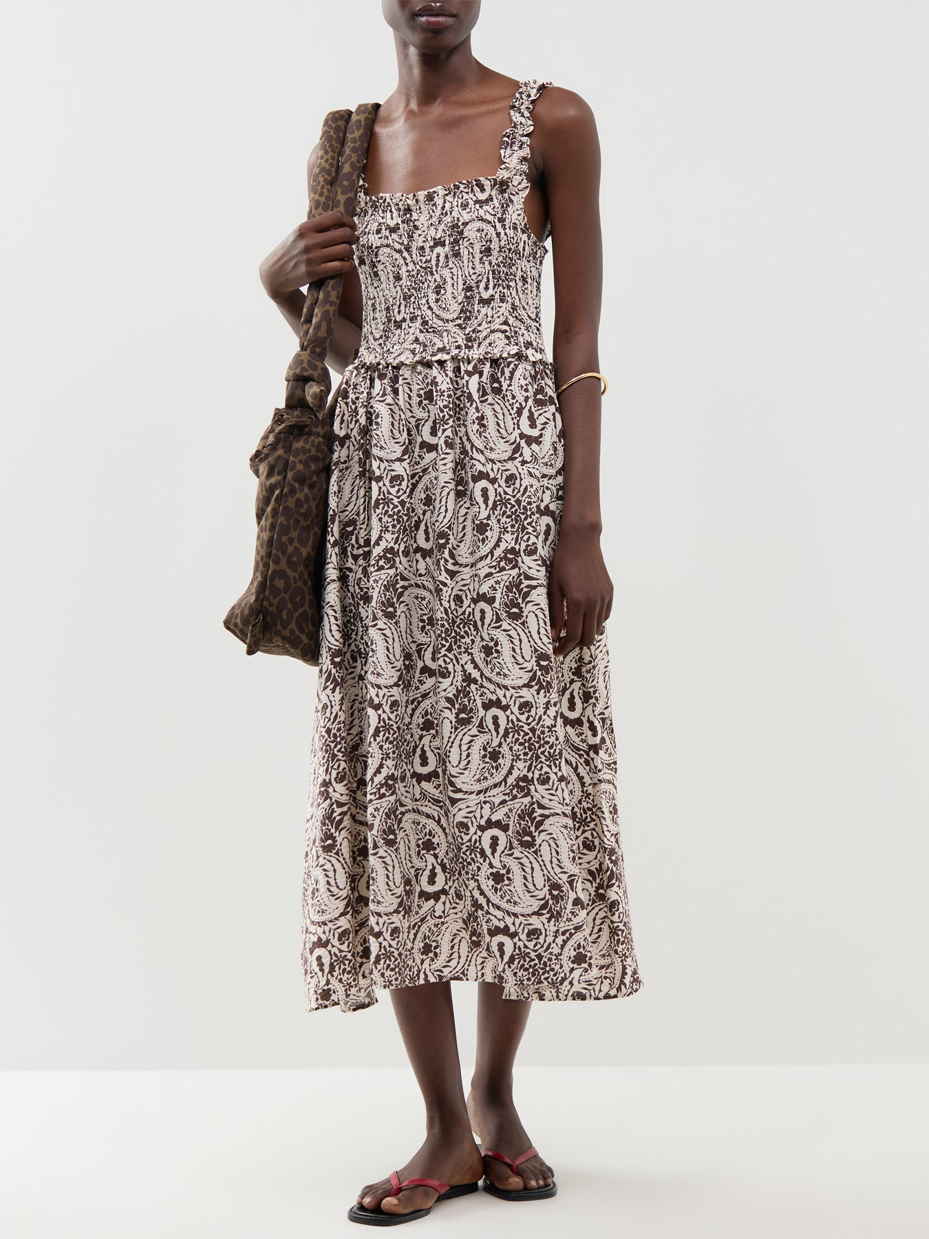 Lumira Smock Midi Dress Multi