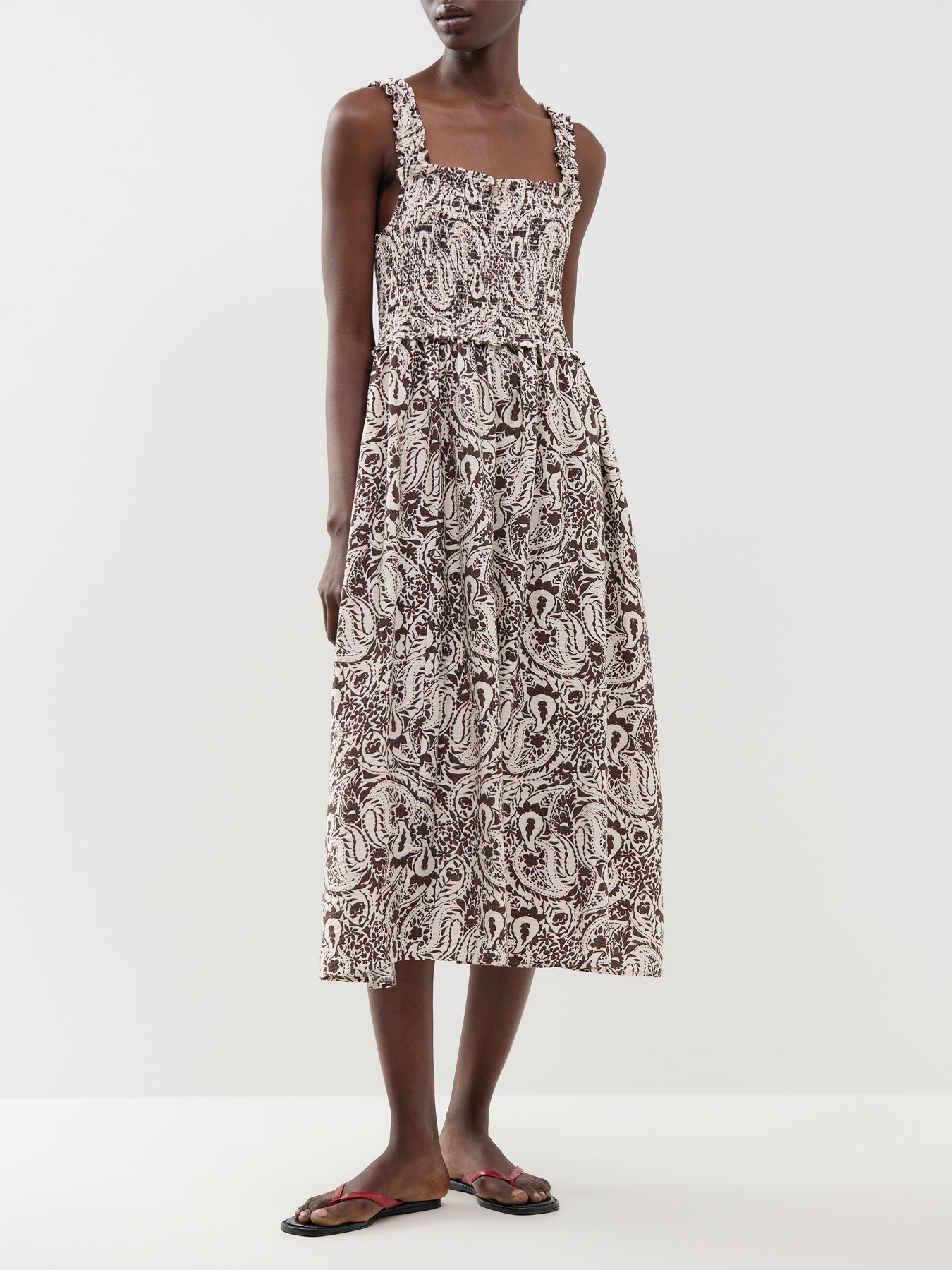 Lumira Smock Midi Dress Multi