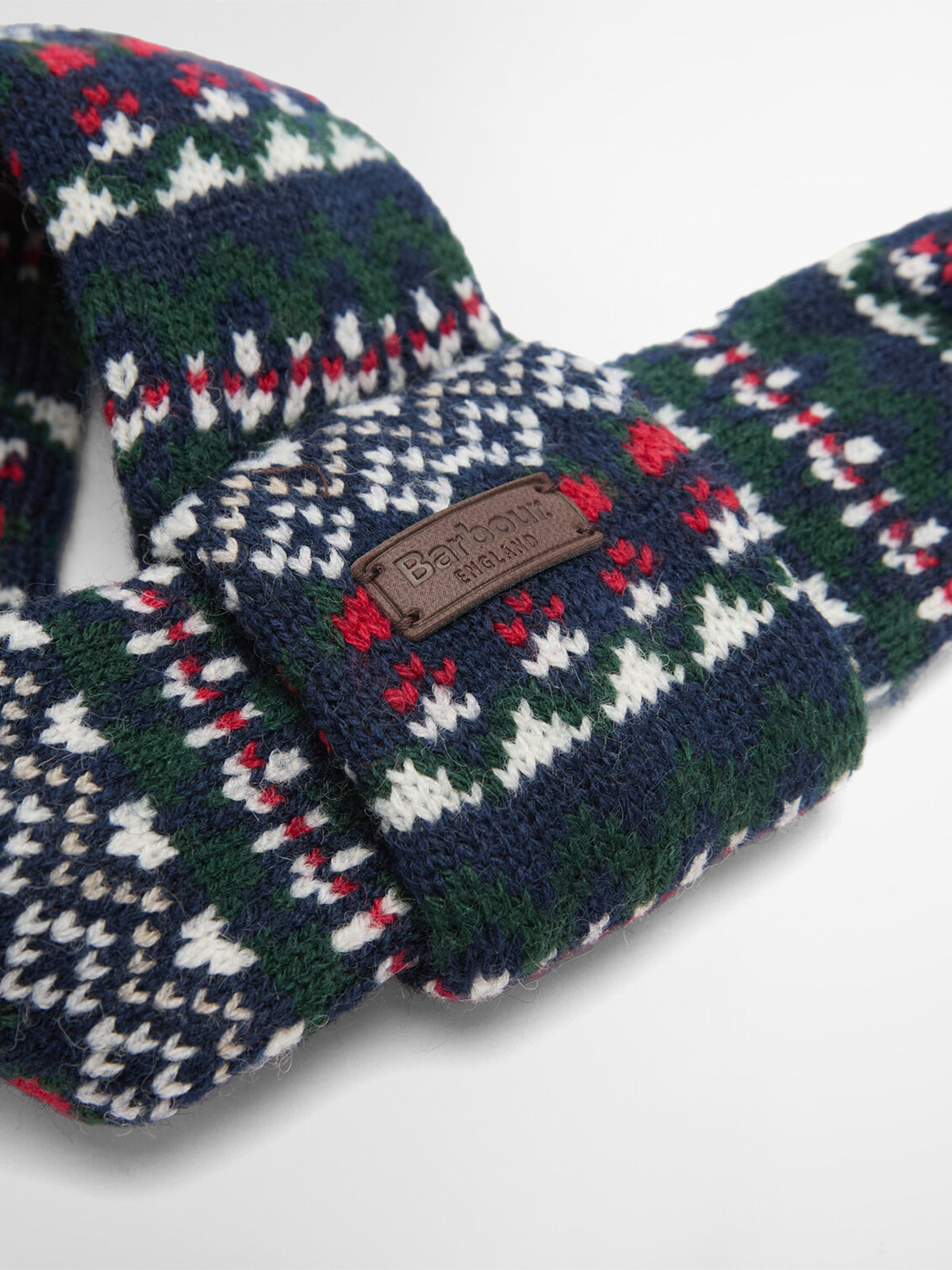 Marlow Fairisle Dog Scarf Festive Navy