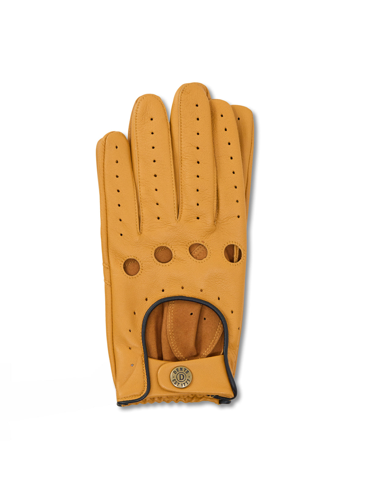 Leather Delta Driving Gloves - Cork / Black