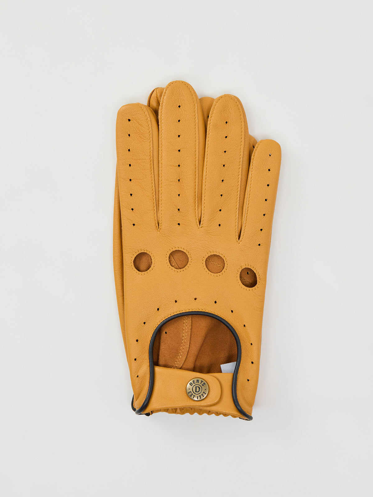 Leather Delta Driving Gloves - Cork / Black