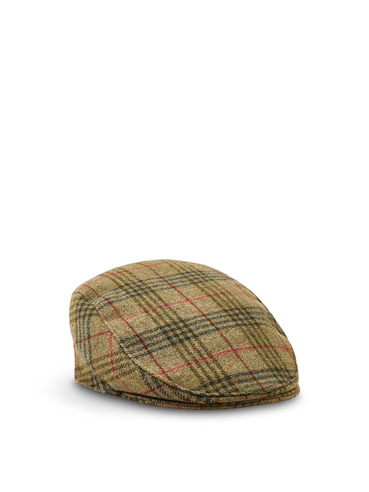 Wool Fonthill Check Tweed Flat Cap - Sage