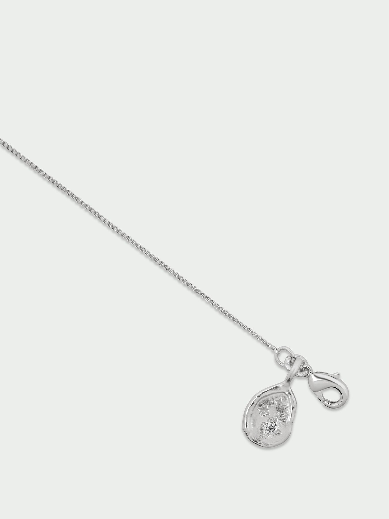 Silver-Plated Star Disc Drop Bracelet