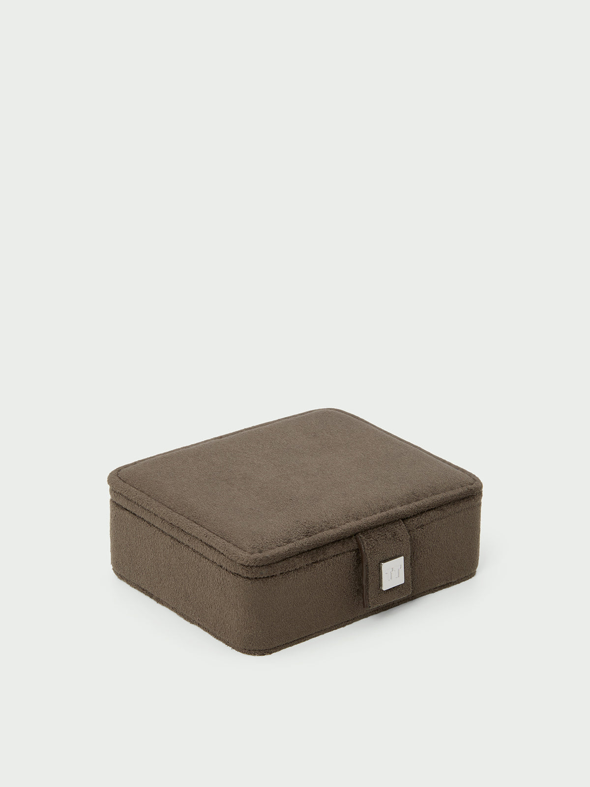 Edge Mini Vegan Suede Jewellery Box - Dark Grey