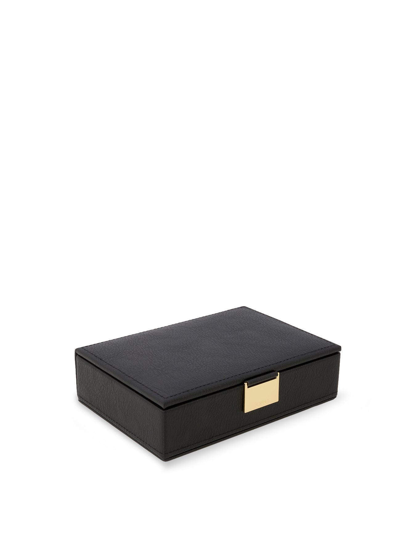 Cedar Medium Vegan Suede Jewellery Box - Black