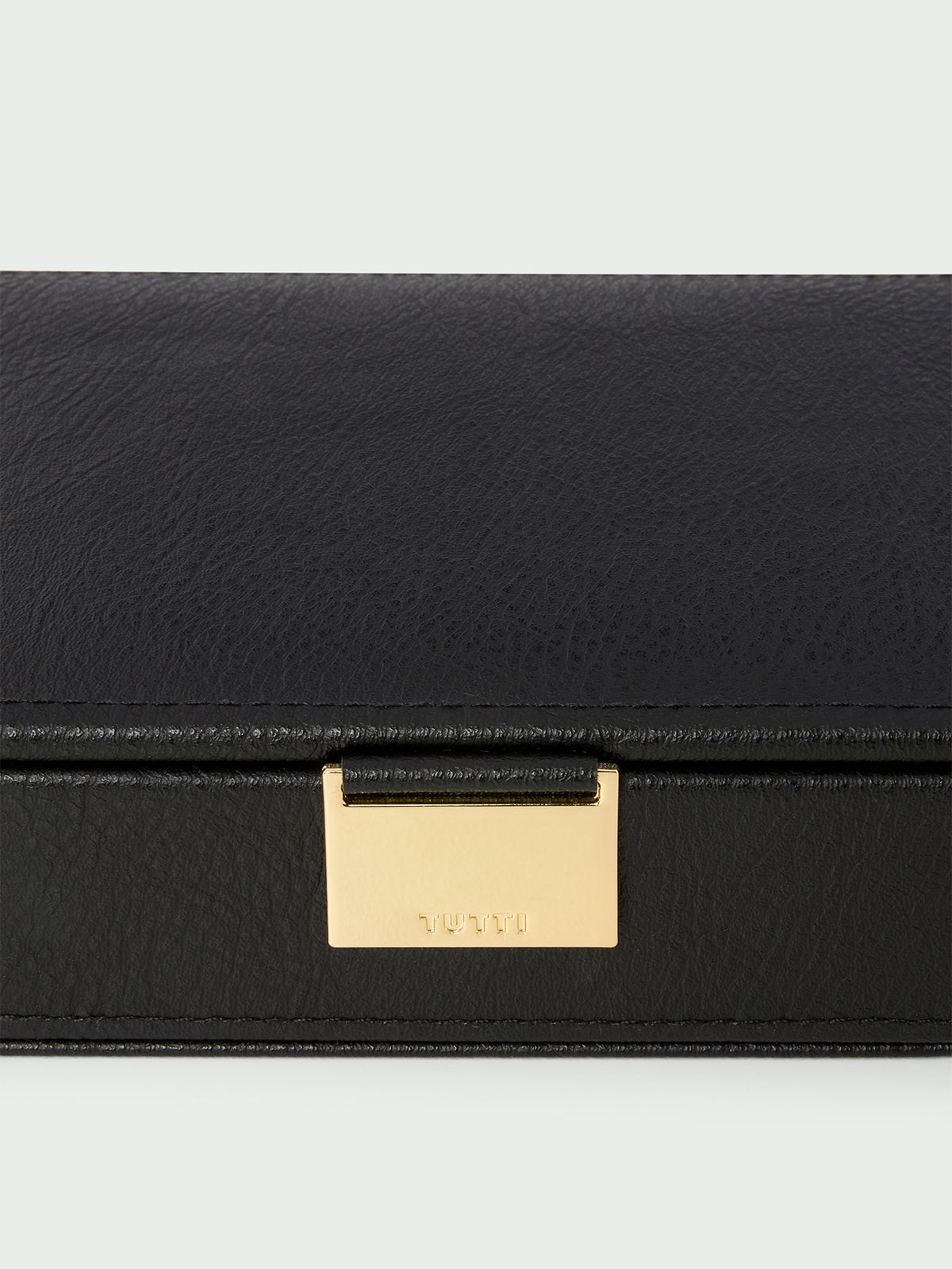 Cedar Medium Vegan Suede Jewellery Box - Black