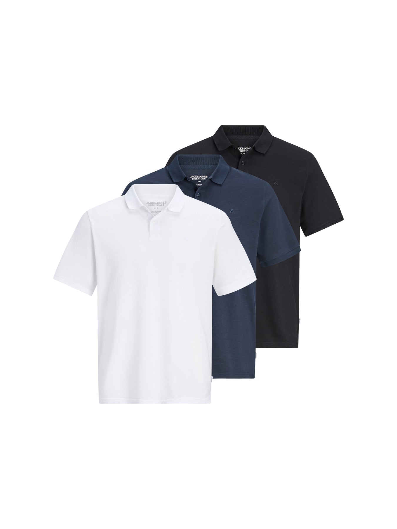 3 Pack Basic Polo Shirts Multi