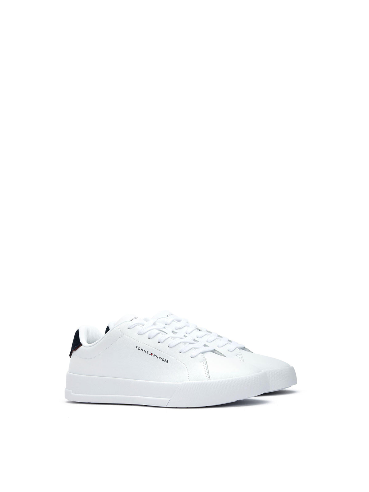 Court Leather Detail Trainers - White