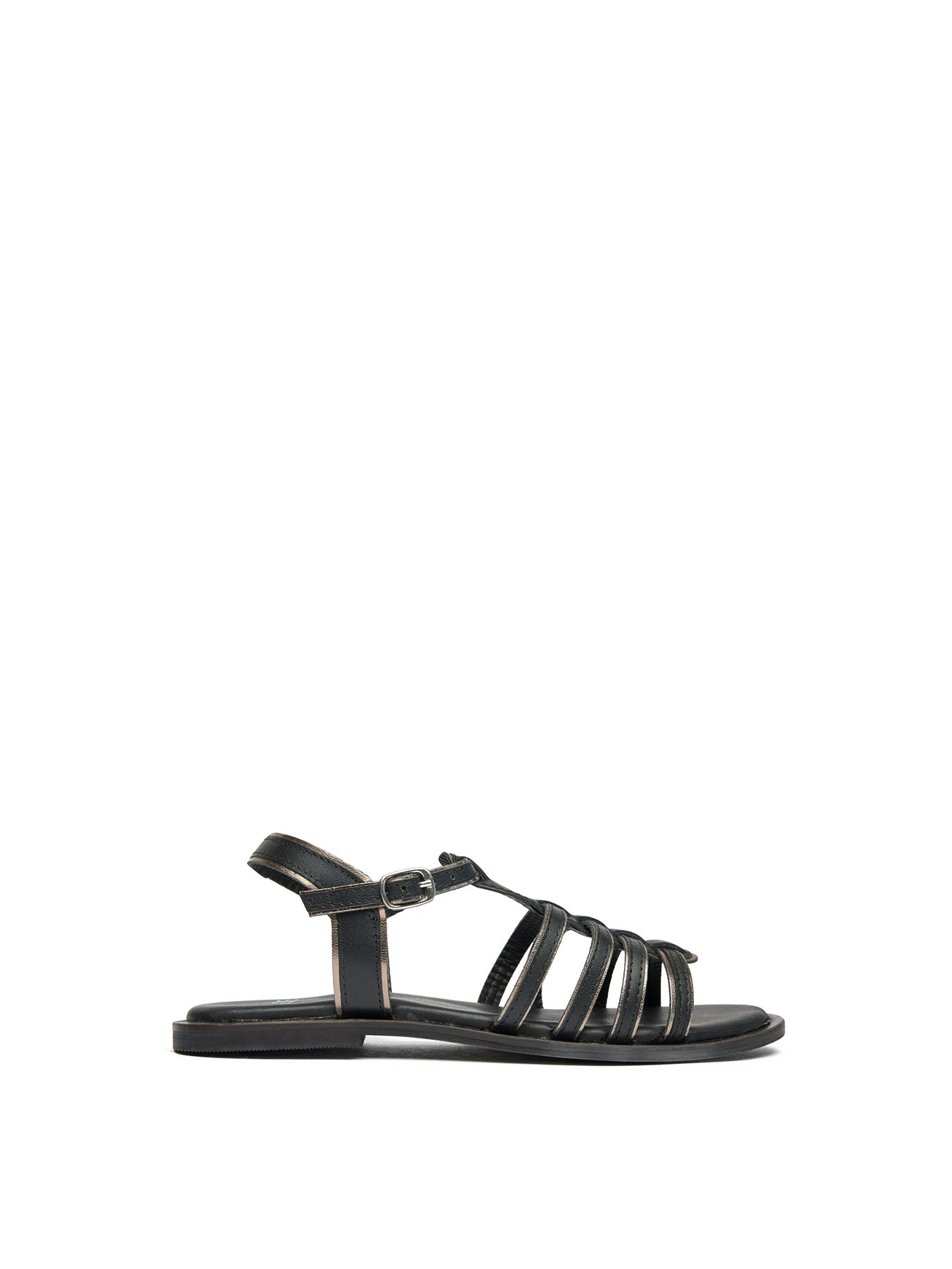 Demi Gladiator Leather Sandals Black