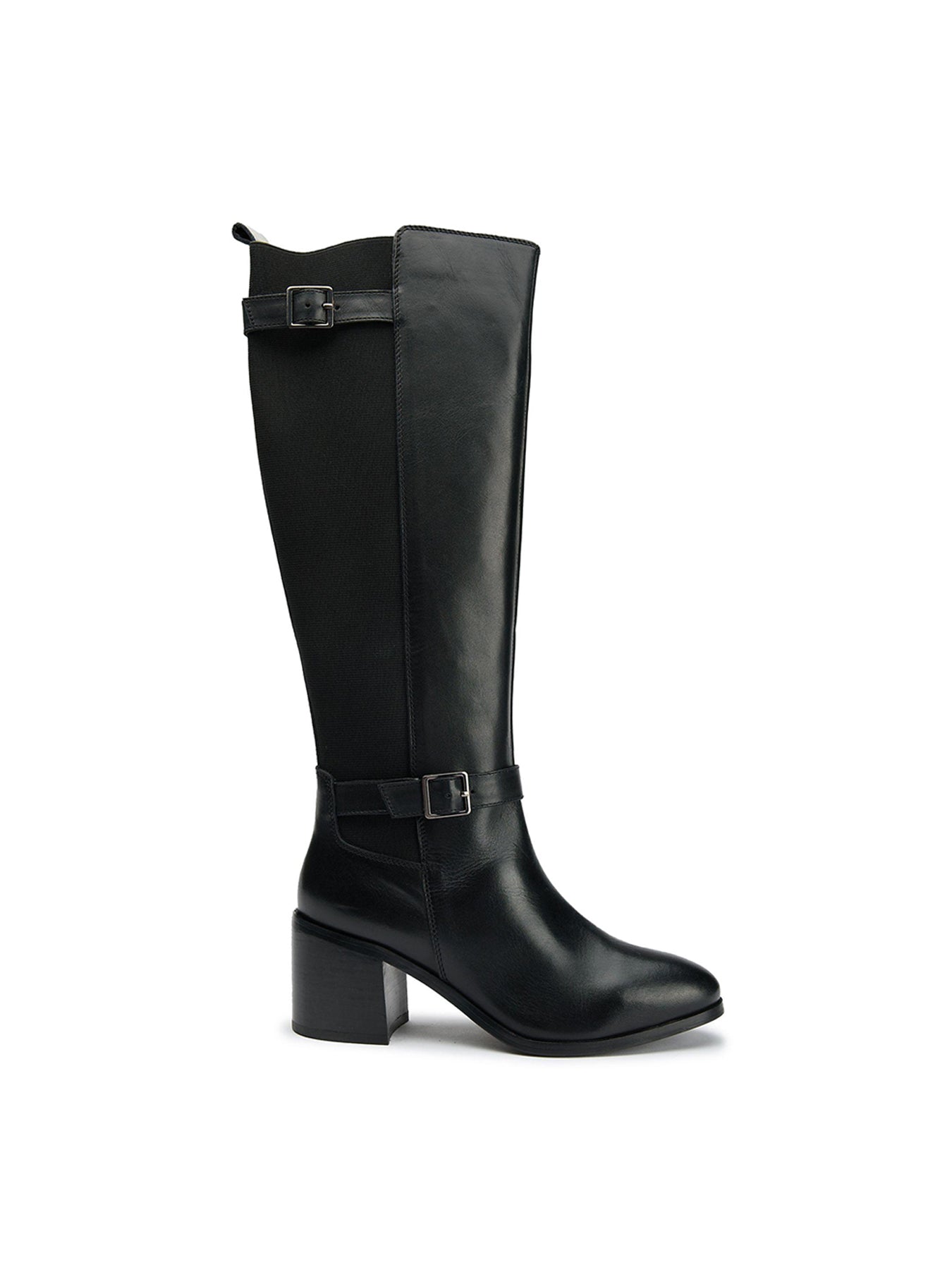 Gotta Elasticated Knee High Boots Black