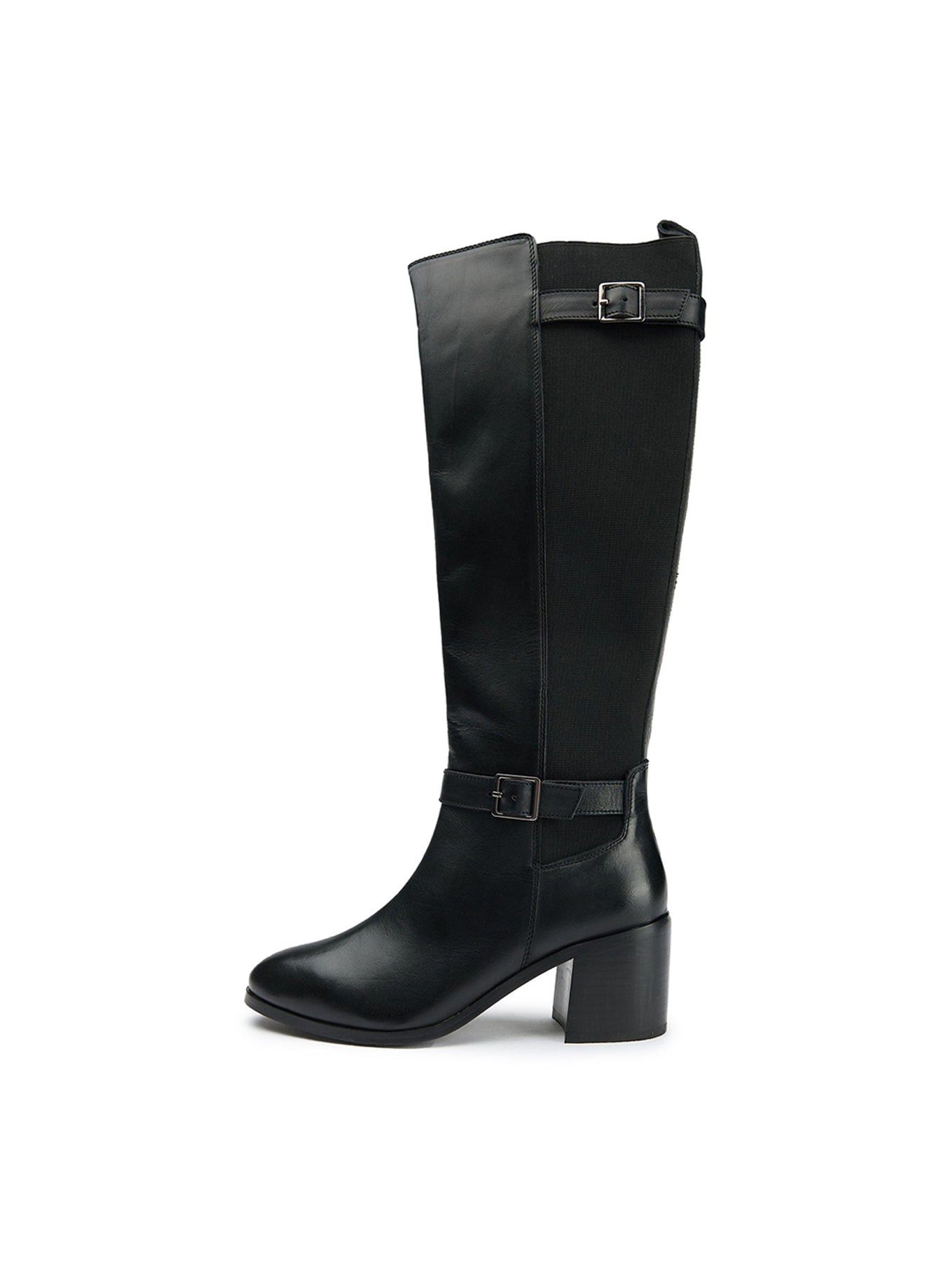 Gotta Elasticated Knee High Boots Black