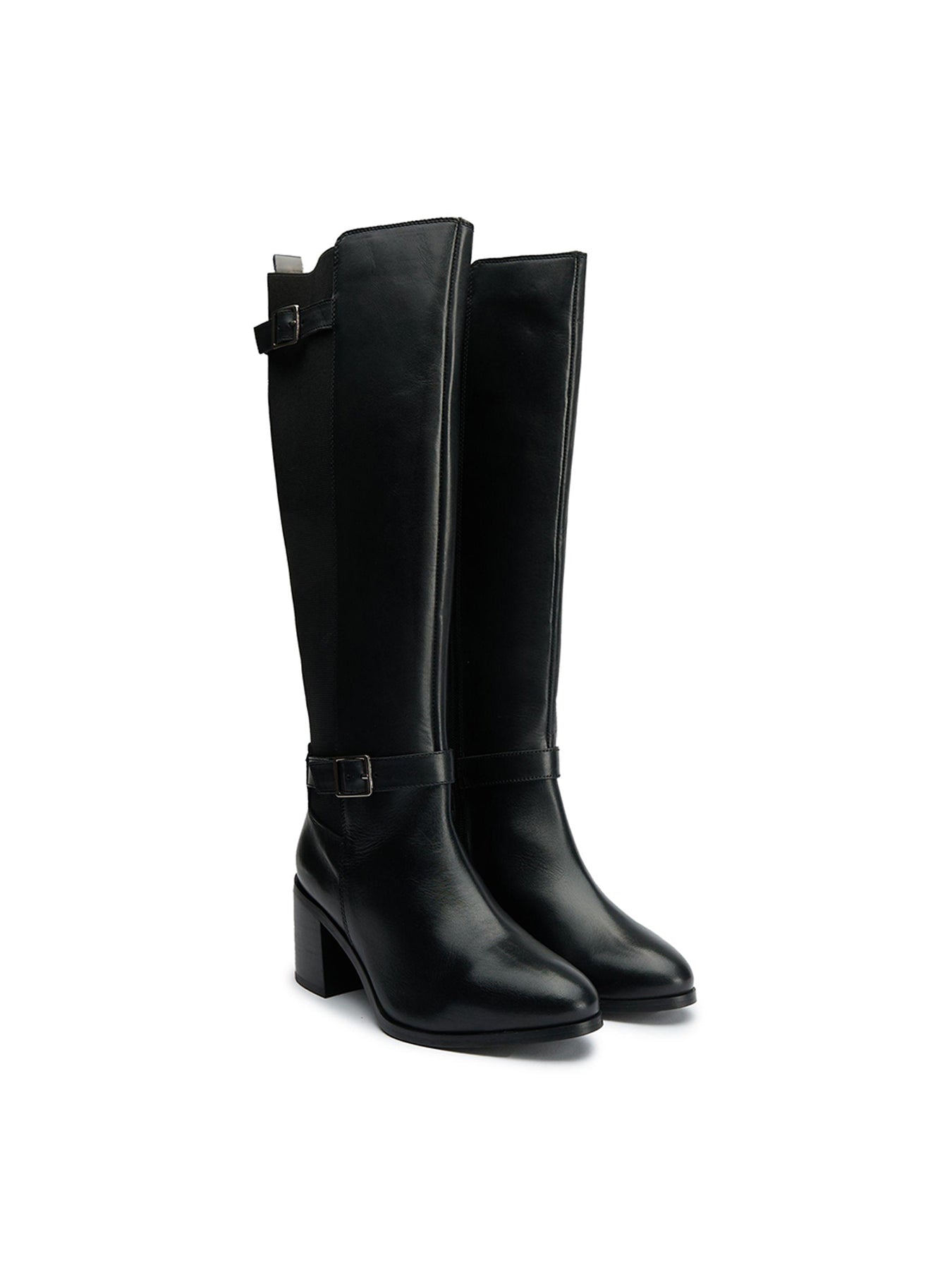Gotta Elasticated Knee High Boots Black